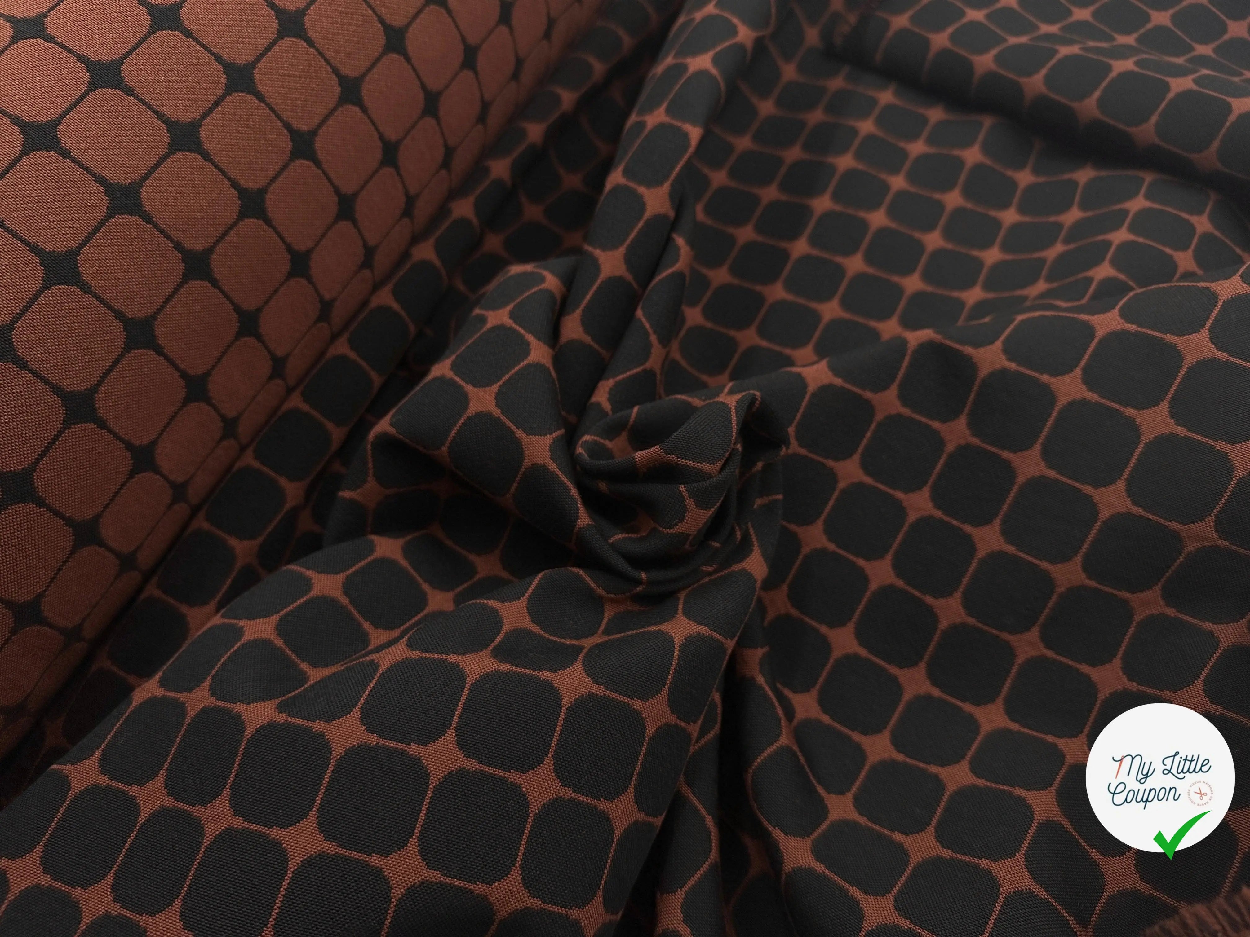 LAINAGE JACQUARD GRANDE CROIX HAVANA 70'S RÉVERSIBLE - My Little Coupon - tissu - coudre