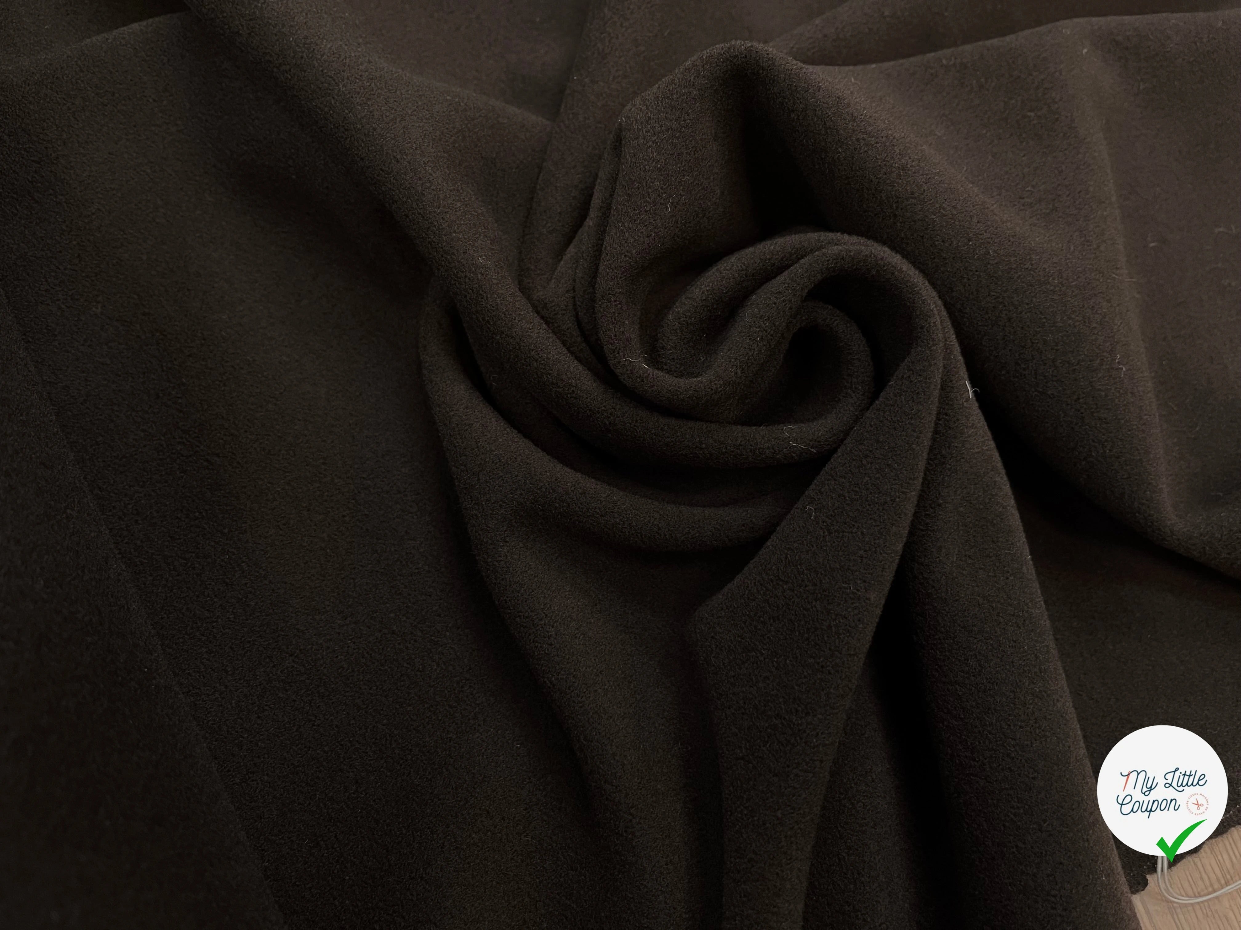 LAINAGE MANTEAU 100% CASHMERE CHOCOLAT NOIR - My Little Coupon