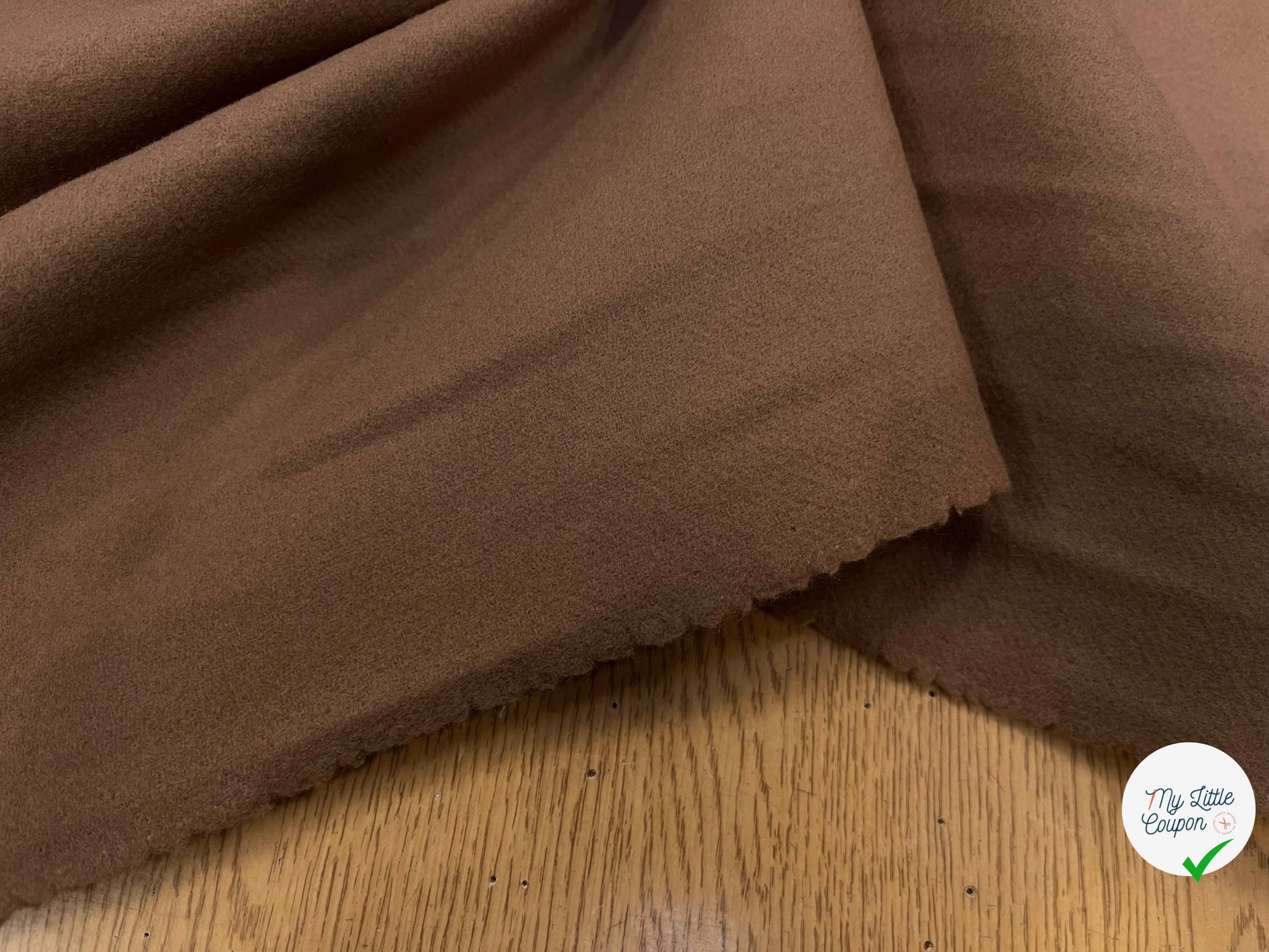 LAINAGE MANTEAU 100% LAINE CABAN CAMEL FONCÉ - My Little Coupon