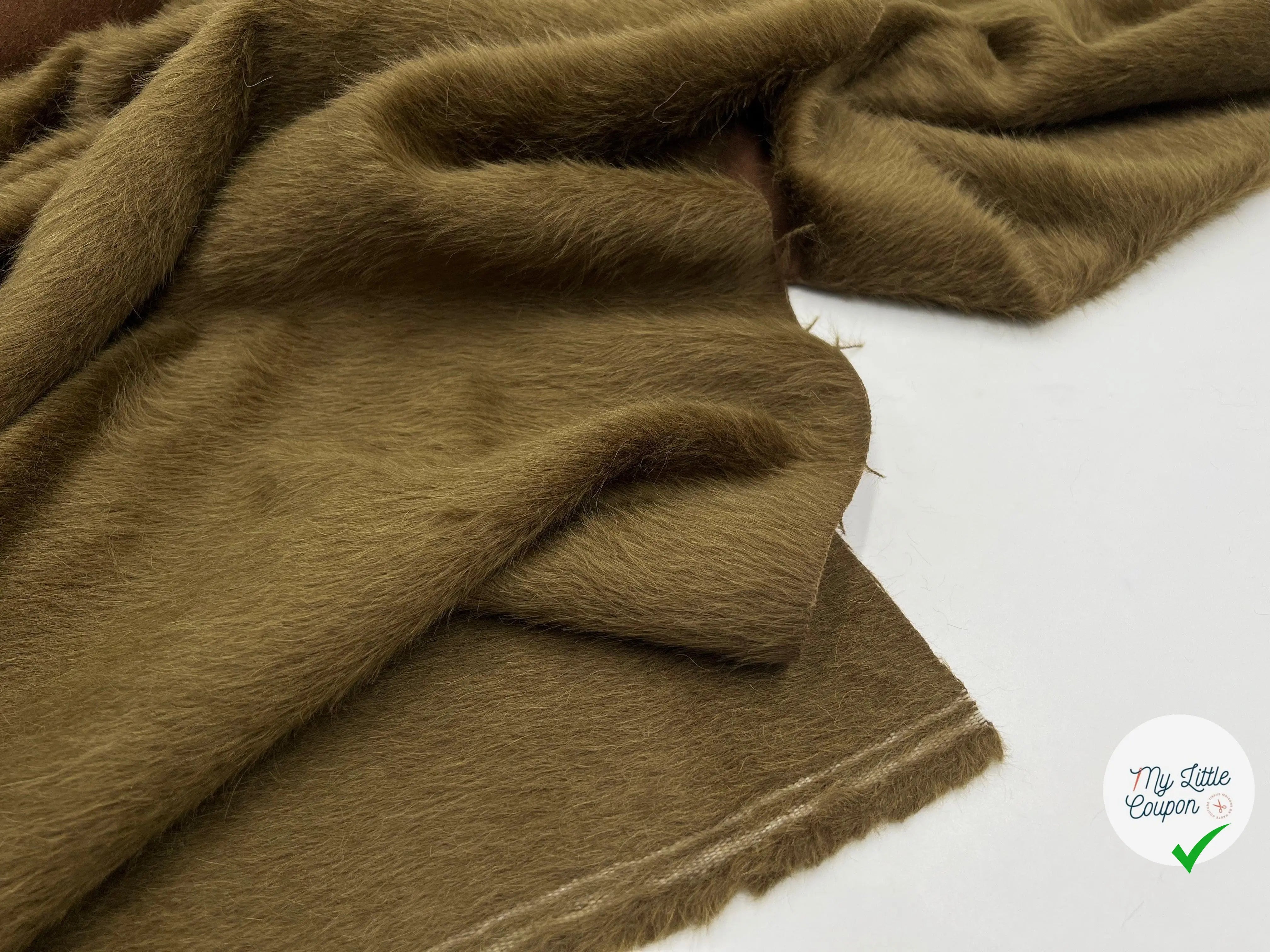 LAINAGE MANTEAU BABY LAMA VERT BRONZE - My Little Coupon - tissu - coudre