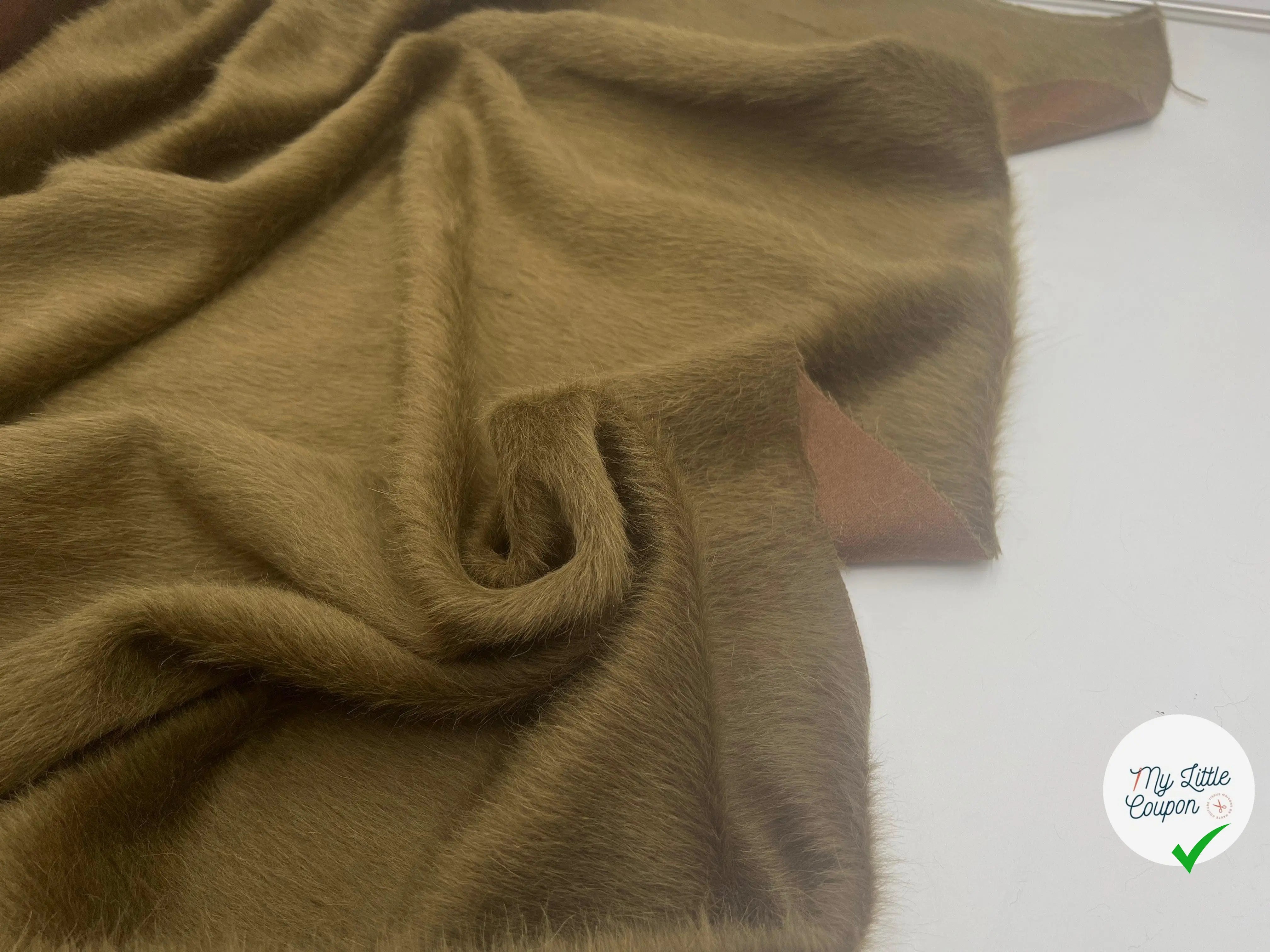 LAINAGE MANTEAU BABY LAMA VERT BRONZE - My Little Coupon - tissu - coudre
