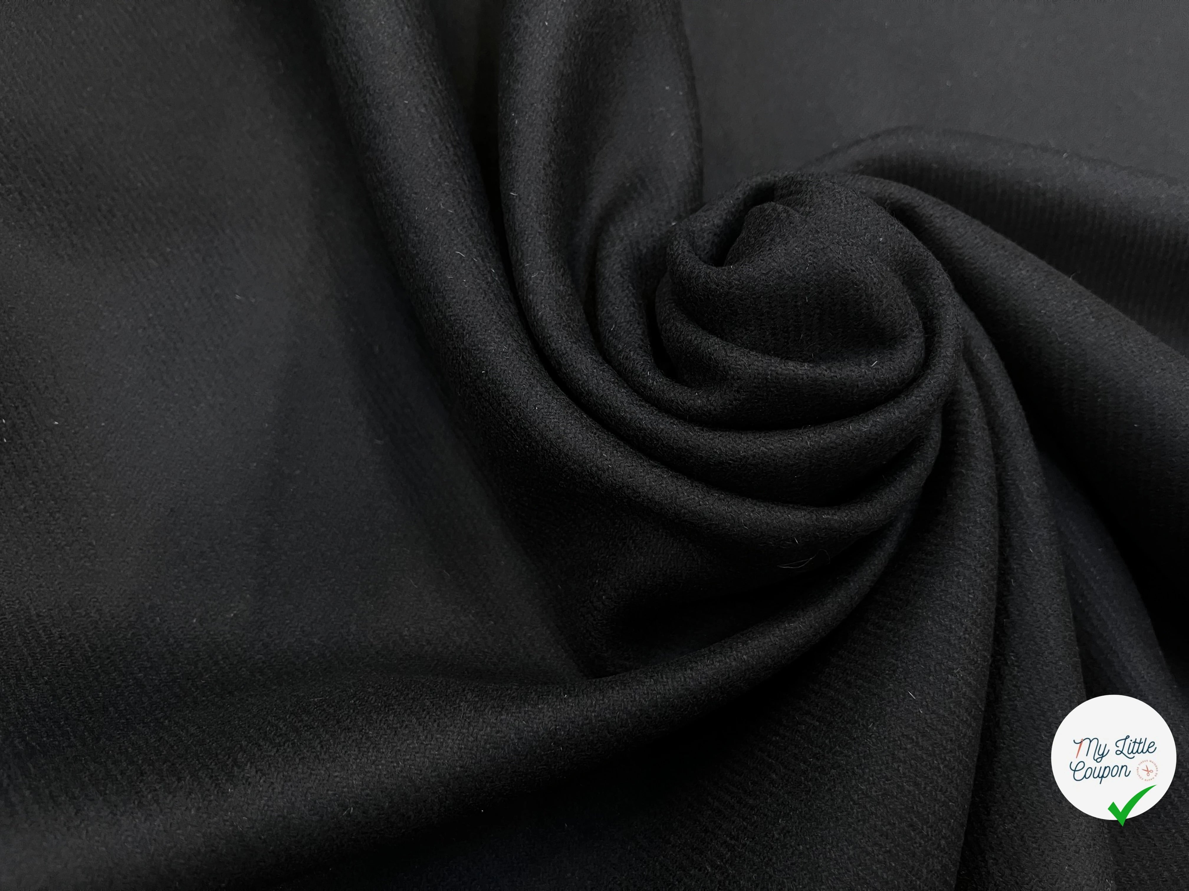 LAINAGE MANTEAU BLACK LOURD 152CM 100% LAINE - My Little Coupon