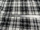LAINAGE MANTEAU BOUCLETTE À CARREAUX BLANC ET NOIR - My Little Coupon