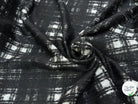 LAINAGE MANTEAU BOUCLETTE À CARREAUX BLANC ET NOIR - My Little Coupon