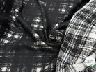 LAINAGE MANTEAU BOUCLETTE À CARREAUX BLANC ET NOIR - My Little Coupon