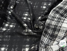 LAINAGE MANTEAU BOUCLETTE À CARREAUX BLANC ET NOIR - My Little Coupon
