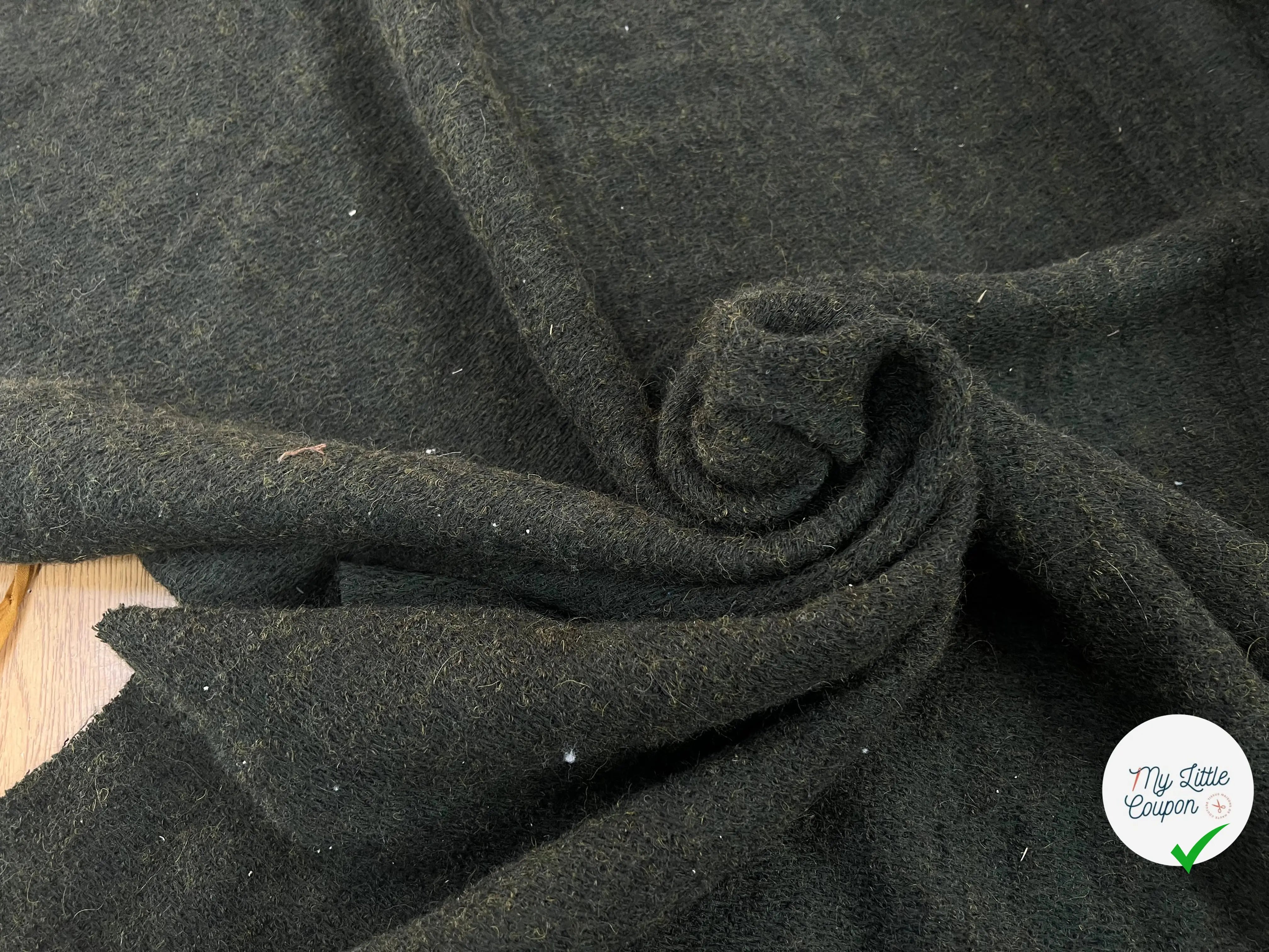 LAINAGE MANTEAU BOUCLETTE LAINE MERINOS KAKI - My Little Coupon