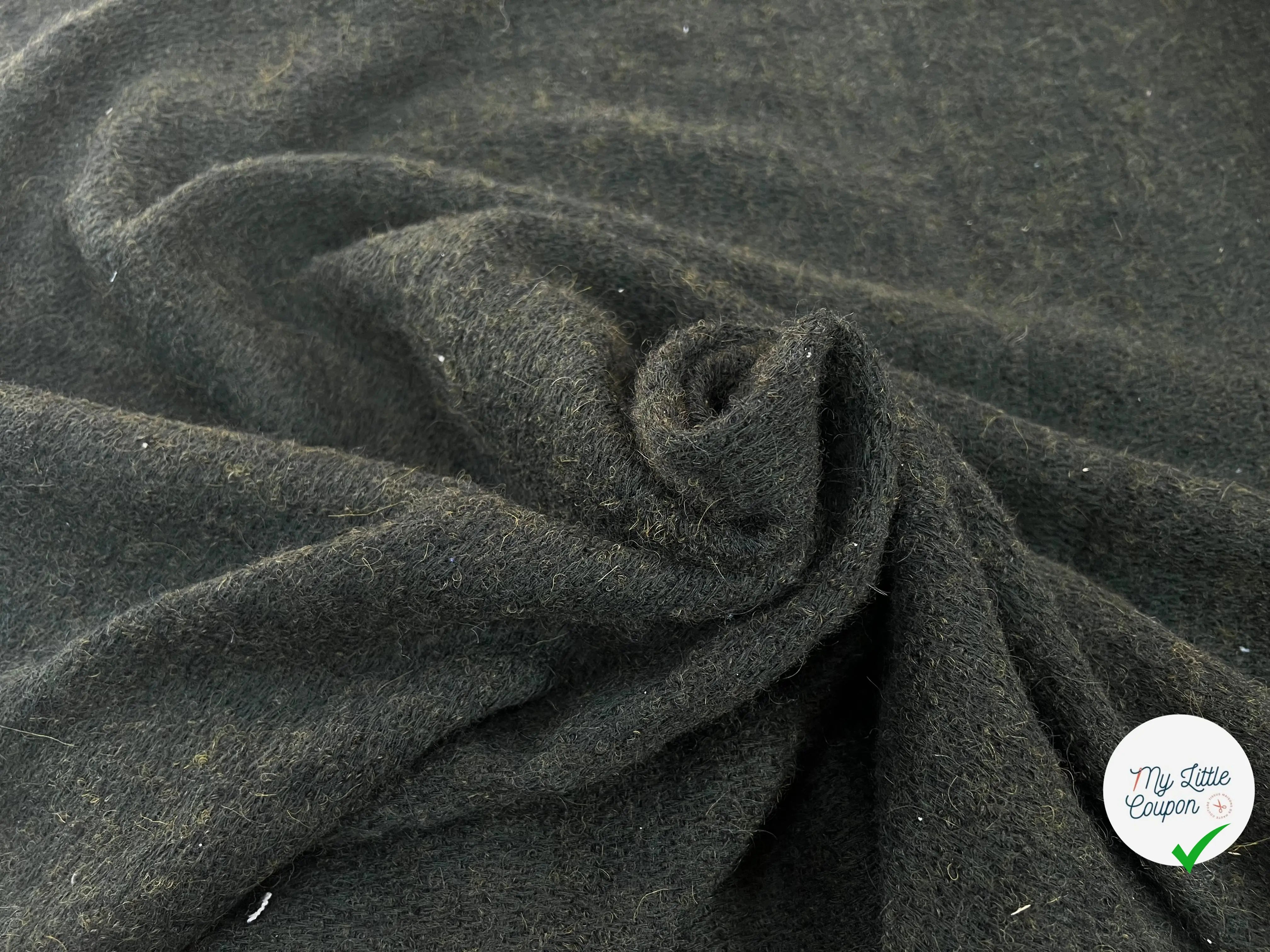 LAINAGE MANTEAU BOUCLETTE LAINE MERINOS KAKI - My Little Coupon