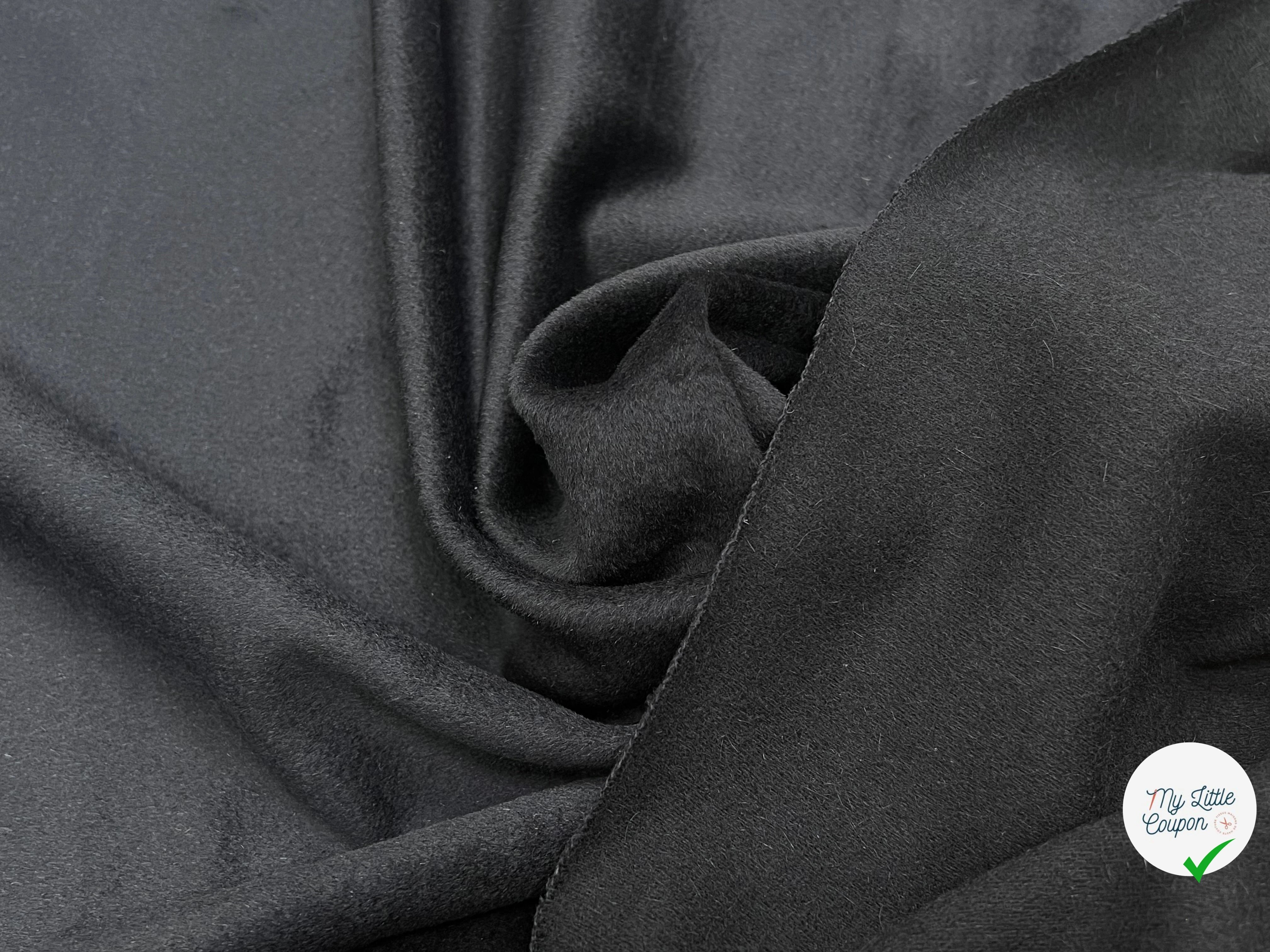 LAINAGE MANTEAU CASHEMIRE DOUX NOIR 100% CASHEMIRE - My Little Coupon