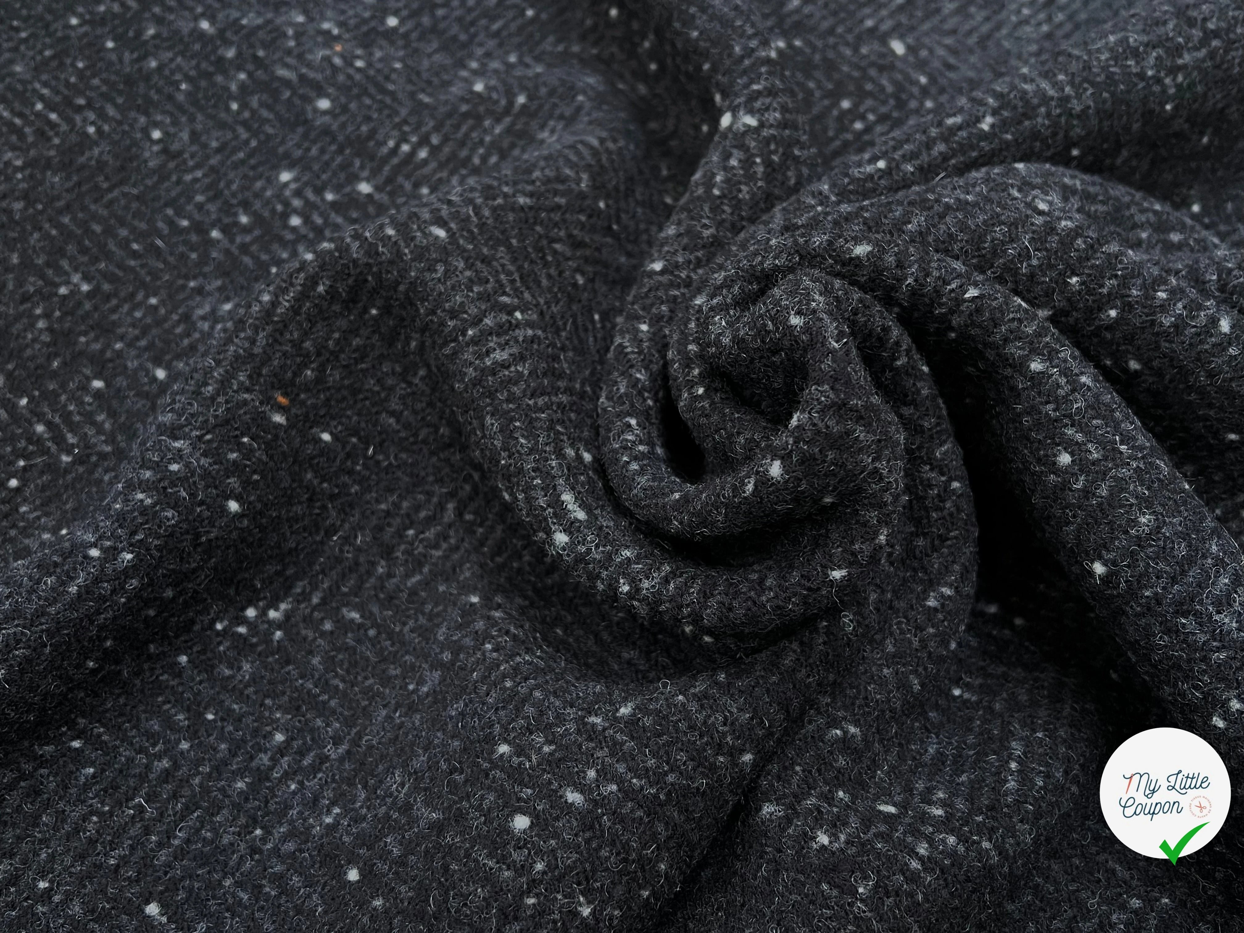 LAINAGE MANTEAU CHEVRON GRIS ANTHRACITE 100% LAINE - My Little Coupon