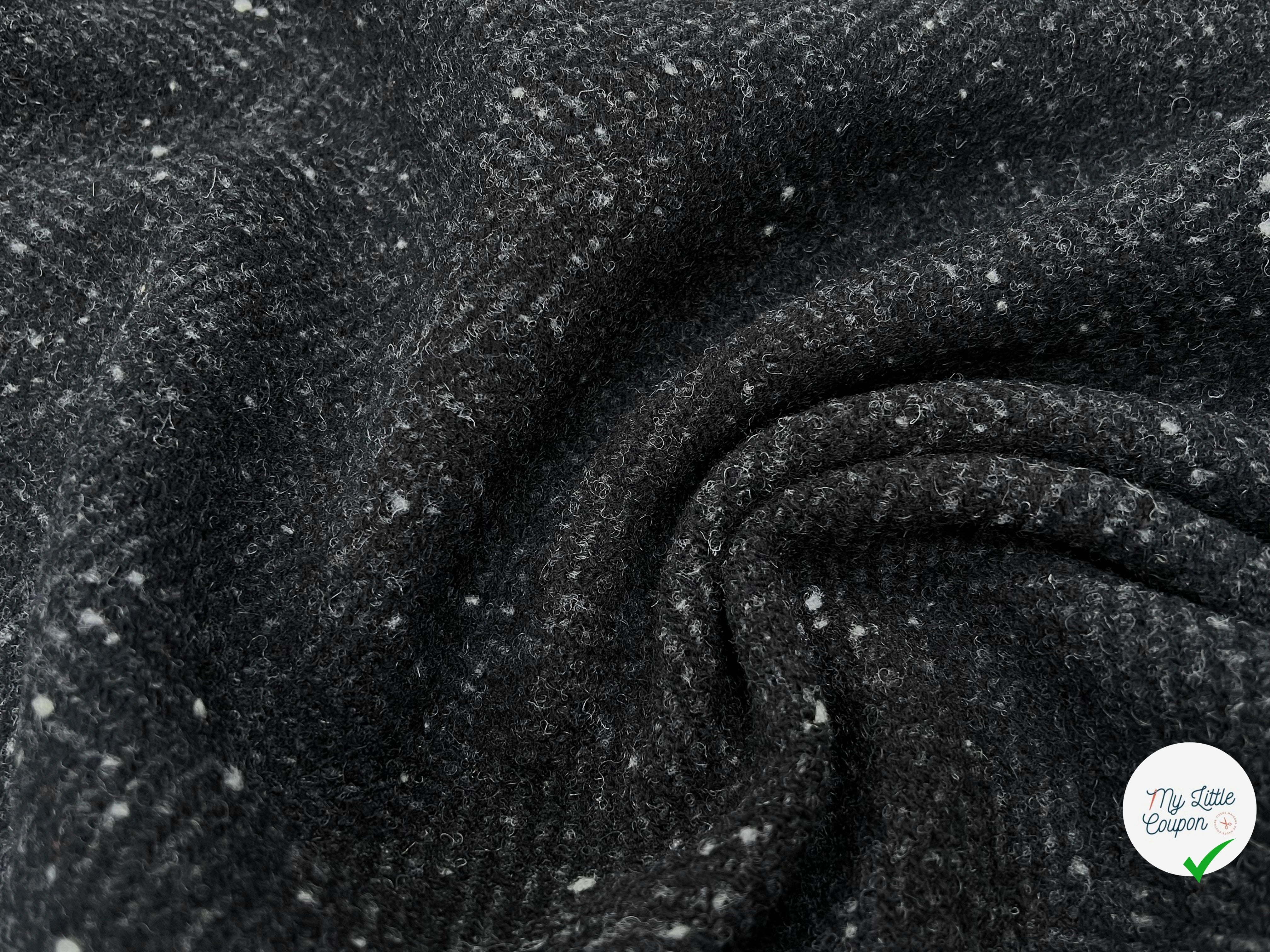 LAINAGE MANTEAU CHEVRON GRIS ANTHRACITE 100% LAINE - My Little Coupon