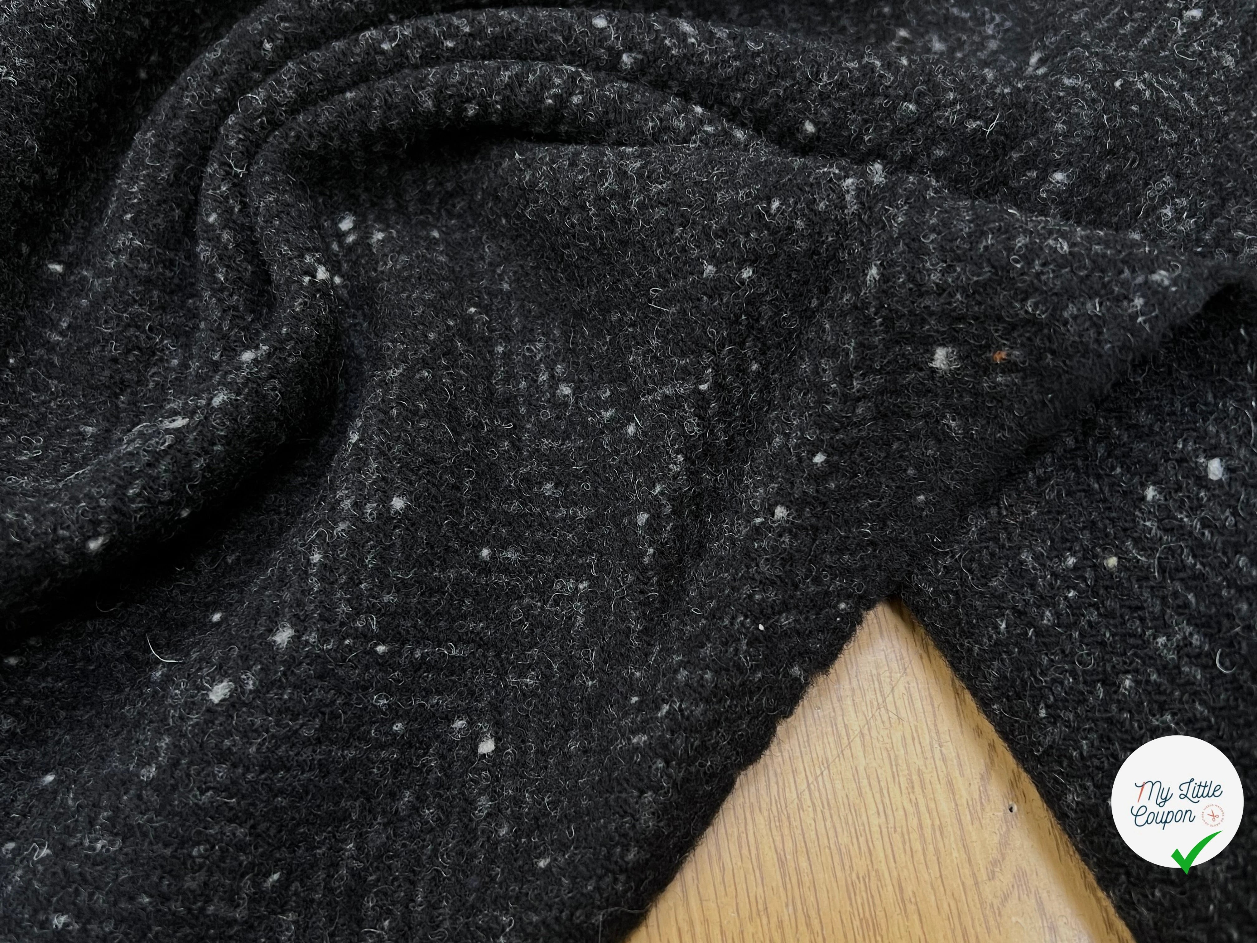 LAINAGE MANTEAU CHEVRON GRIS ANTHRACITE 100% LAINE - My Little Coupon