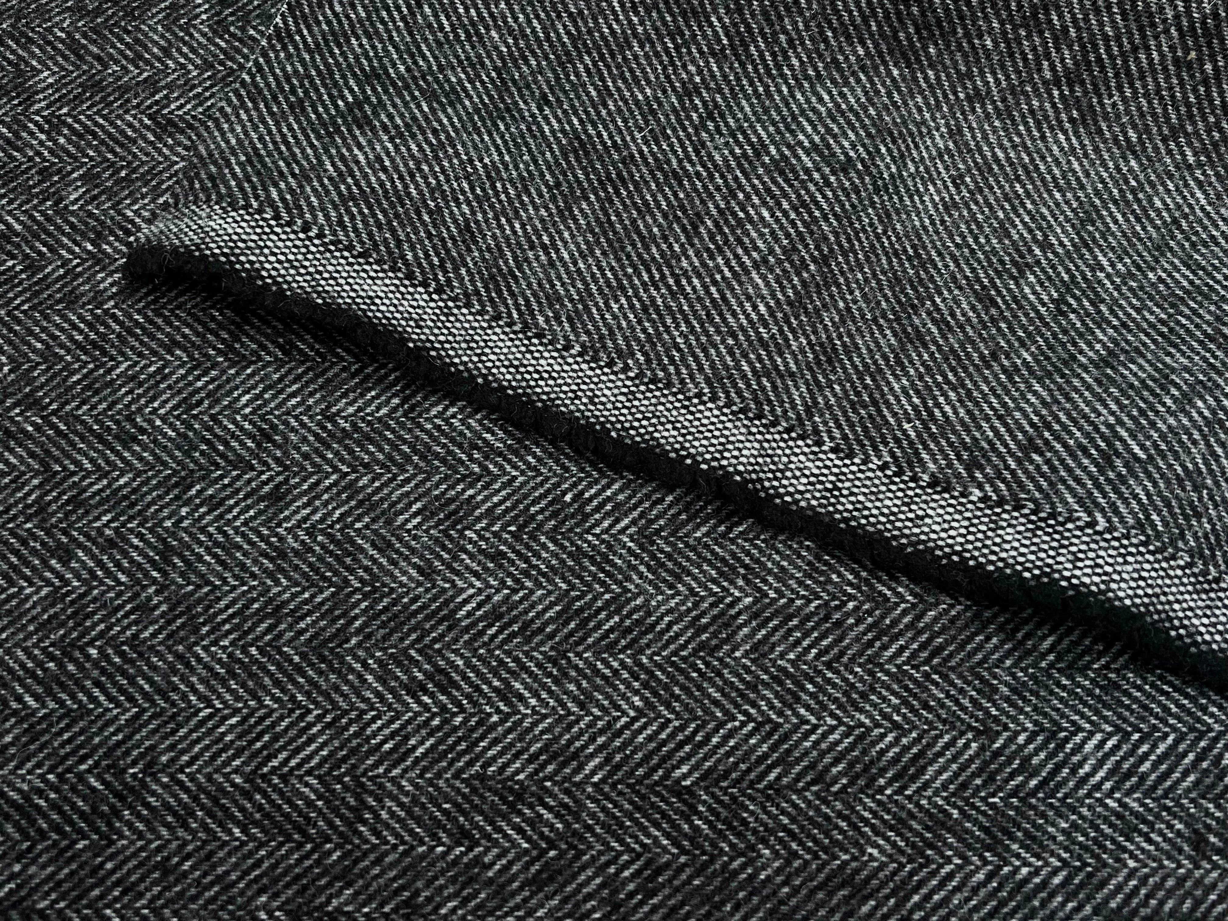 LAINAGE MANTEAU CHEVRON GRIS CHINÉ ASPECT DOUX 150CM - My Little Coupon