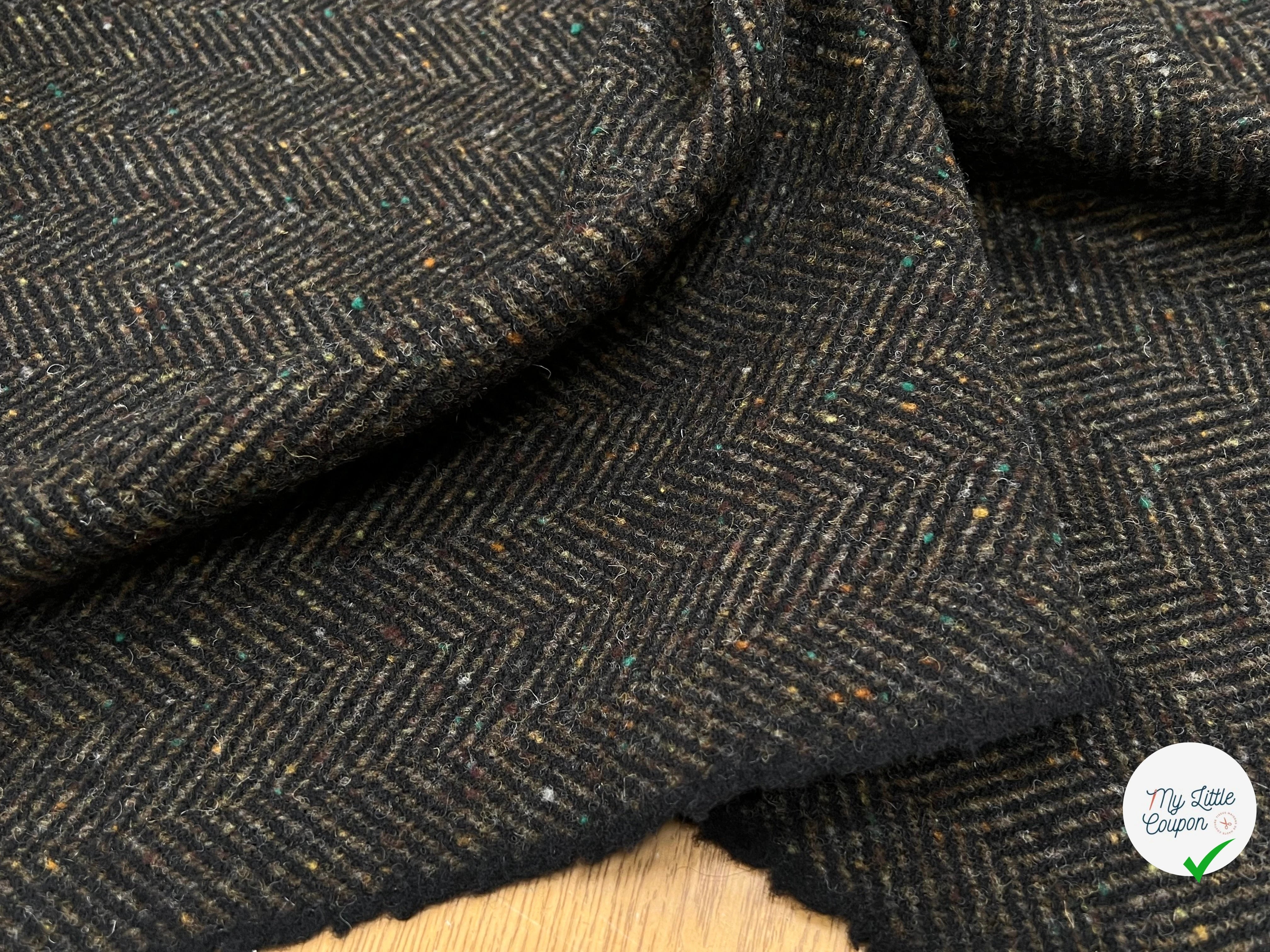 LAINAGE MANTEAU CHEVRON KAKI 100% LAINE - My Little Coupon