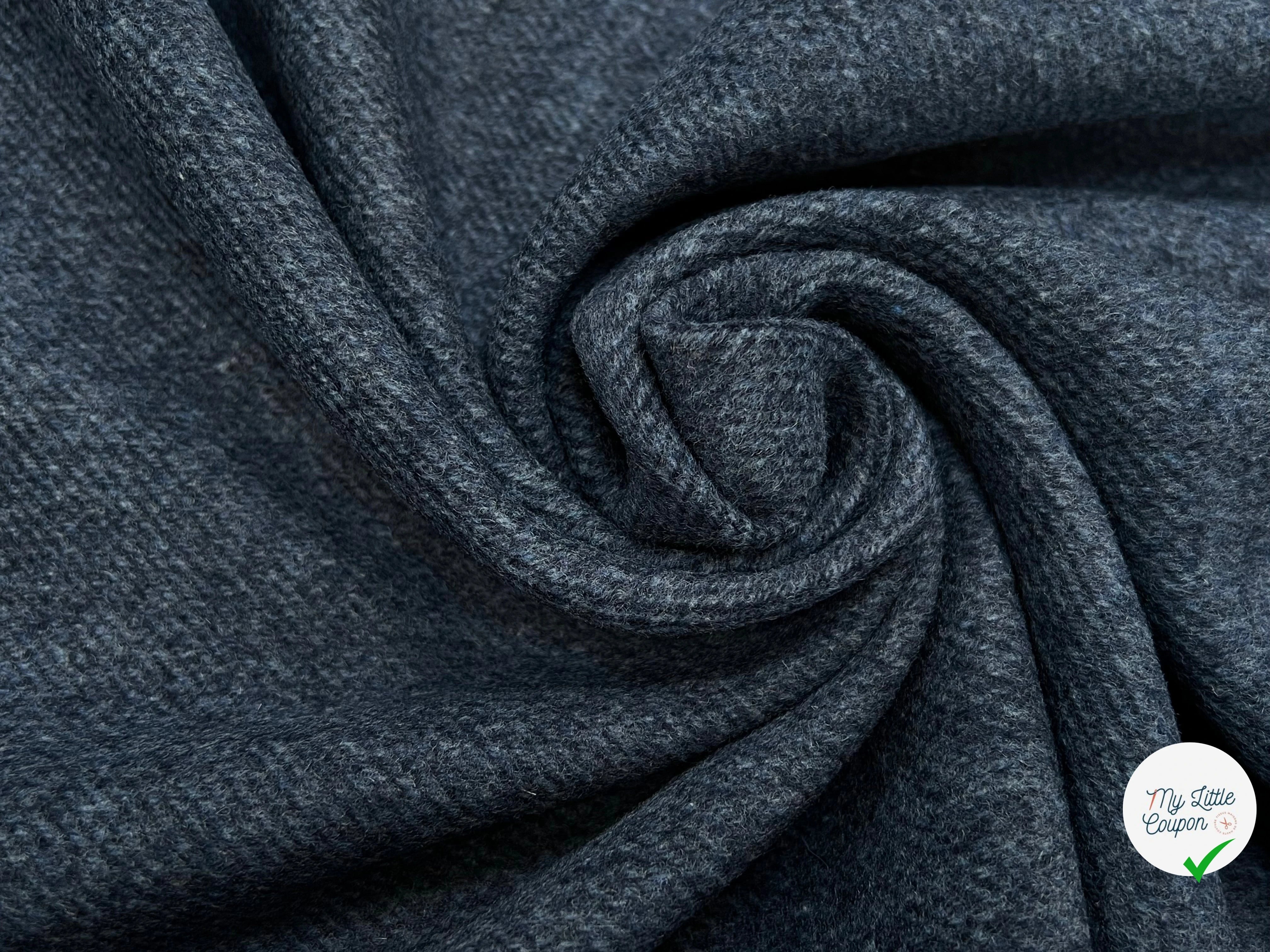 LAINAGE MANTEAU DOUX ENVERS STRIÉ BLEU GRIS - My Little Coupon