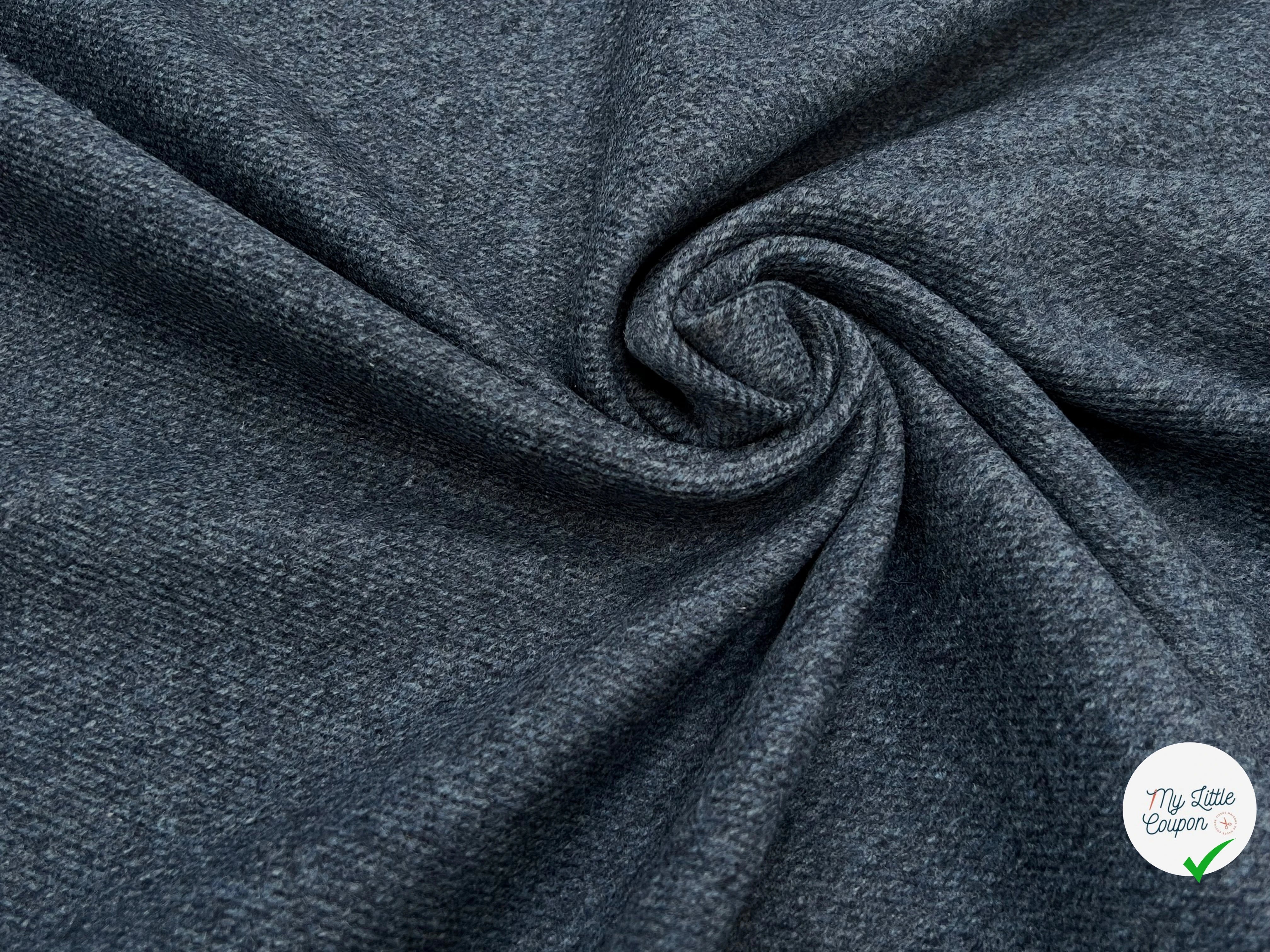 LAINAGE MANTEAU DOUX ENVERS STRIÉ BLEU GRIS - My Little Coupon