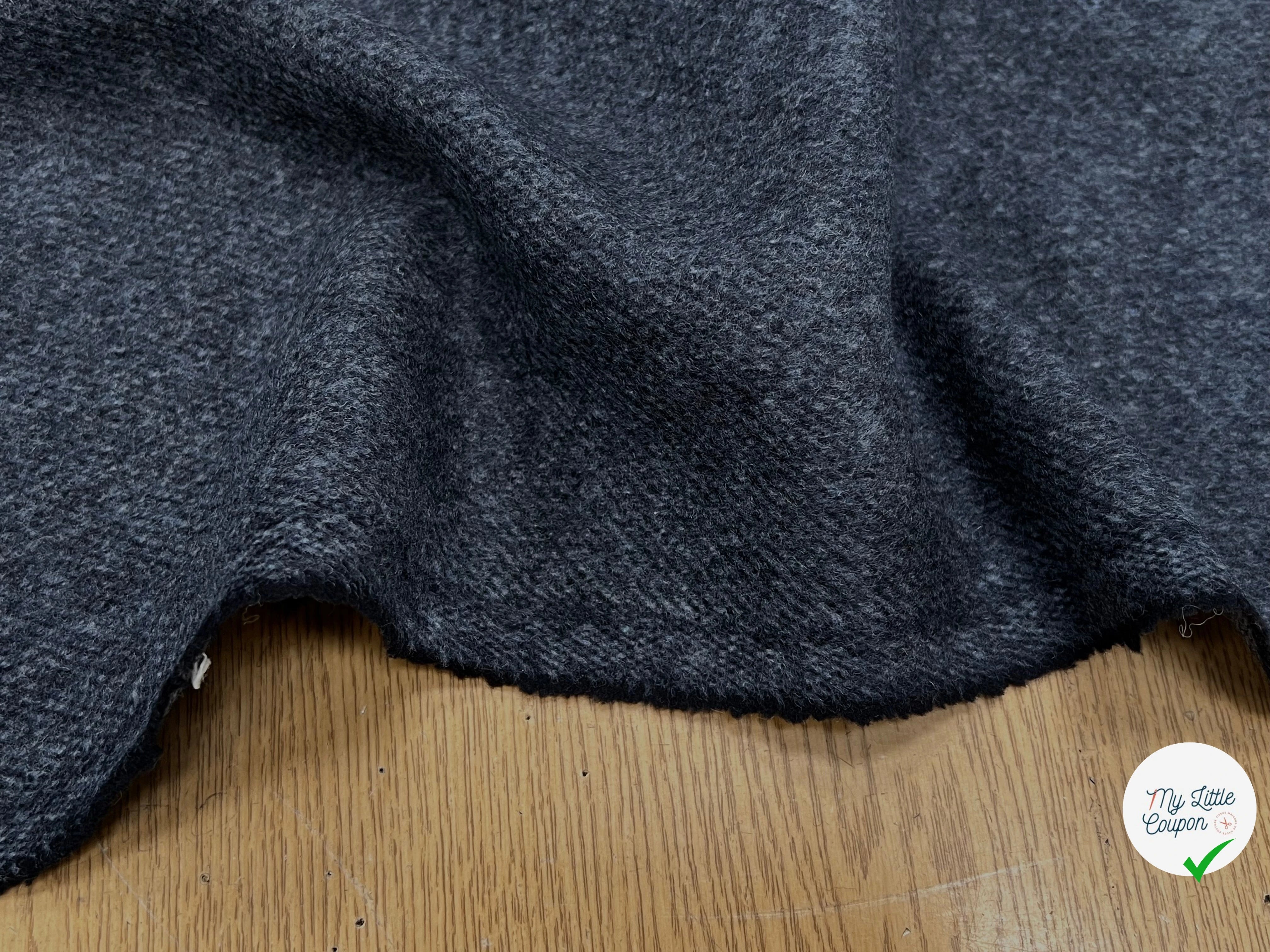 LAINAGE MANTEAU DOUX ENVERS STRIÉ BLEU GRIS - My Little Coupon