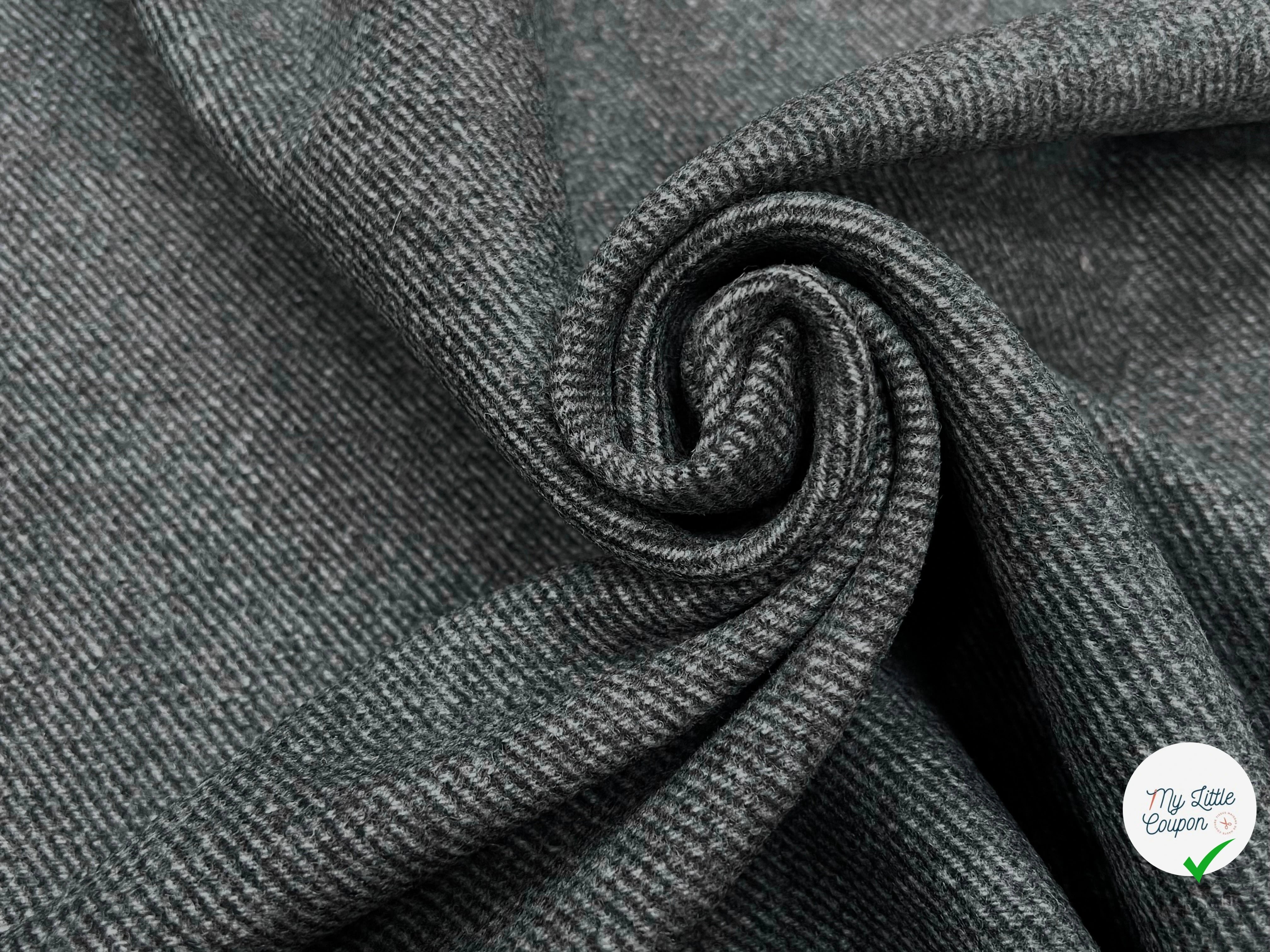 LAINAGE MANTEAU DOUX ENVERS STRIÉ GRIS CHINÉ 145CM - My Little Coupon