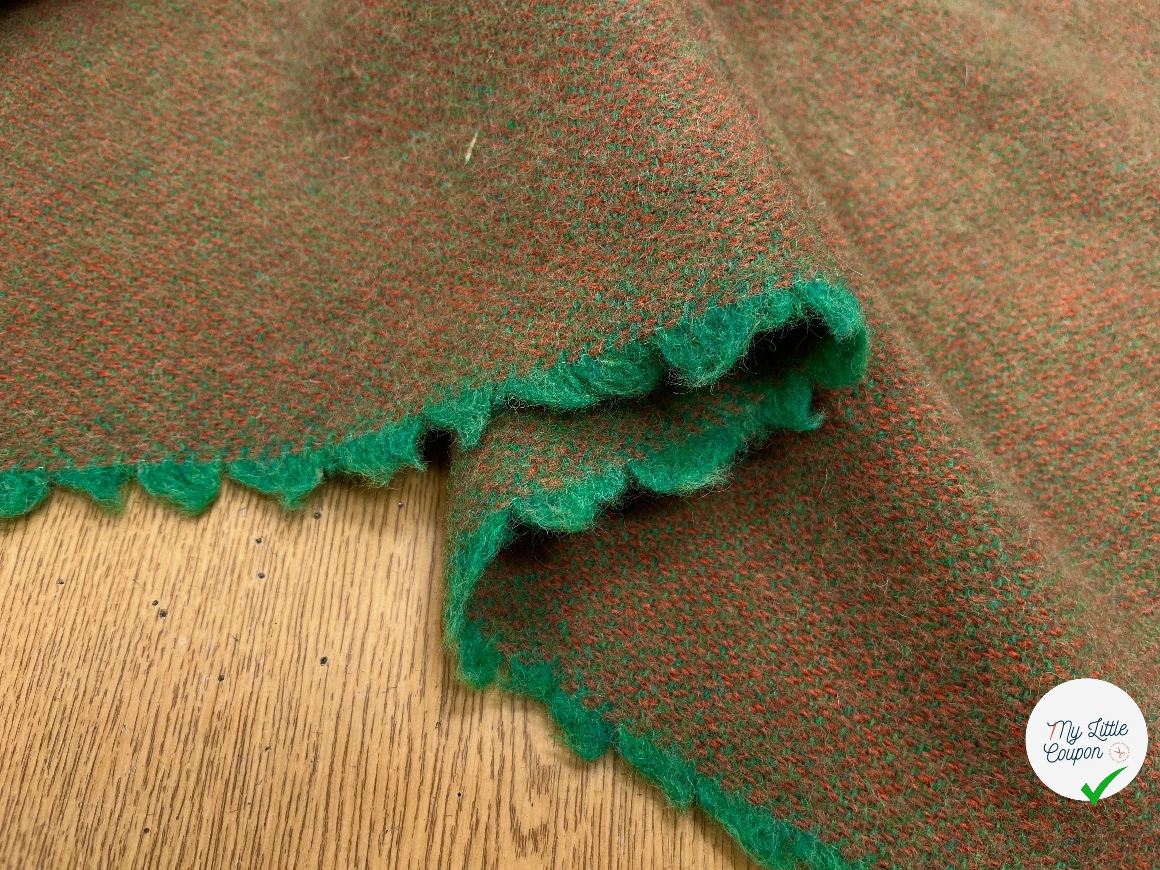 LAINAGE MANTEAU FANTAISIE ORANGE VERT949 - My Little Coupon