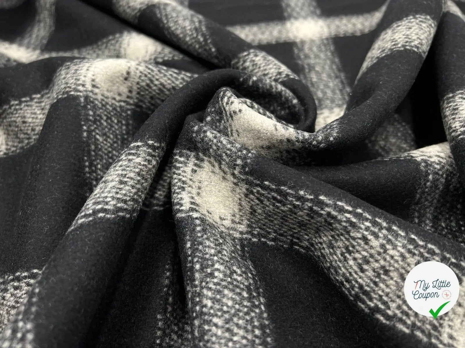 LAINAGE MANTEAU GRAND CARREAUX - My Little Coupon - tissu - coudre