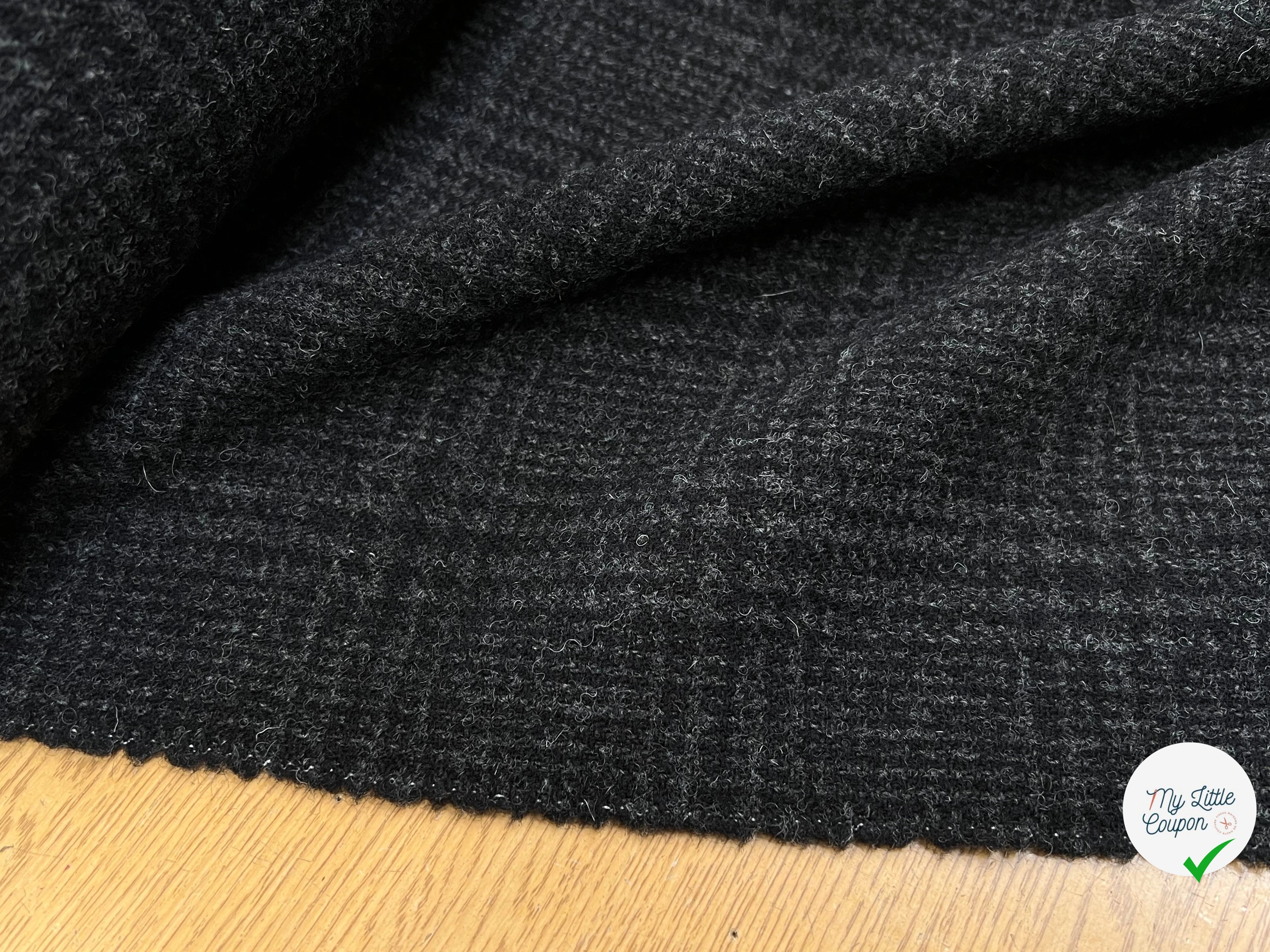 LAINAGE MANTEAU HIGHLAND STYLE GRIS FONCÉ ET NOIR - My Little Coupon