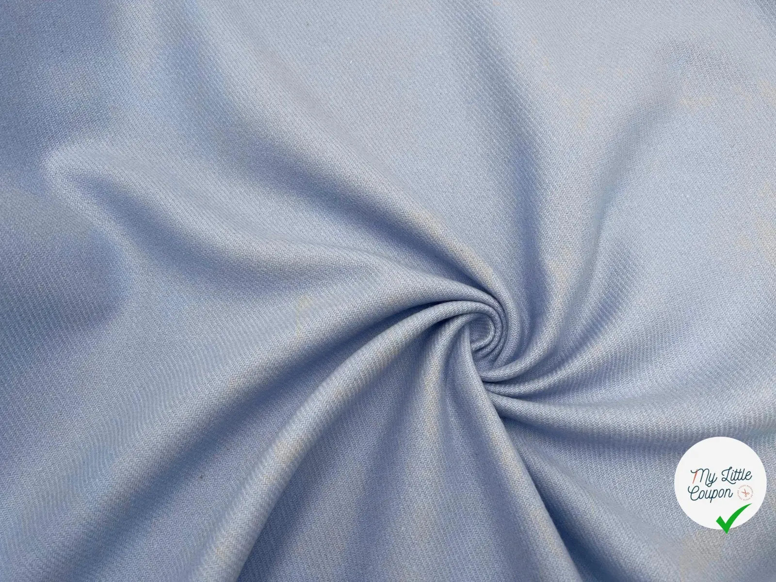 LAINAGE MANTEAU LÉGÈREMENT STRIÉ SUBLIME BLEU BÉBÉ - My Little Coupon - tissu - coudre