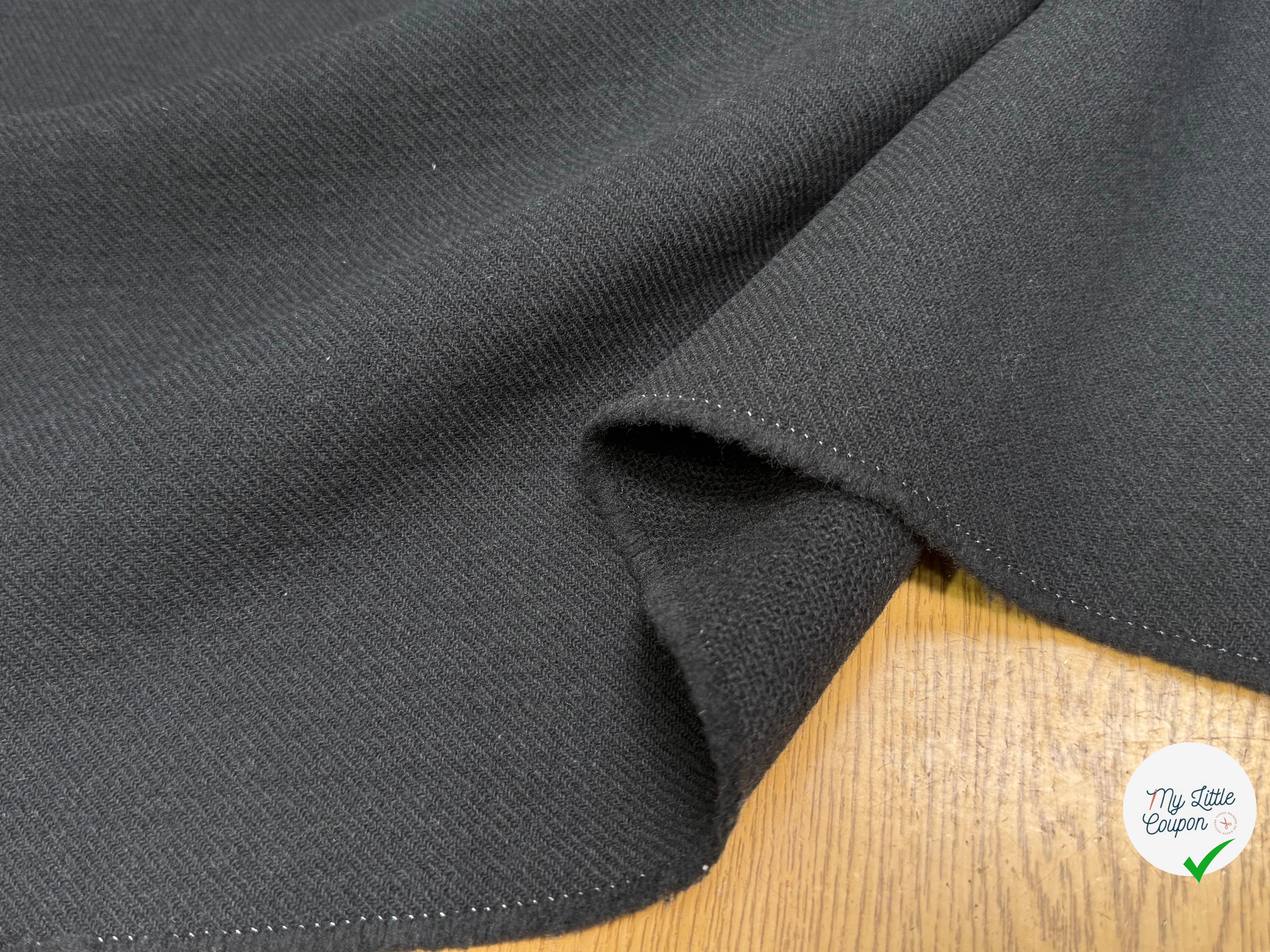LAINAGE MANTEAU LOURD NOIR ASPECT TRICOT - My Little Coupon