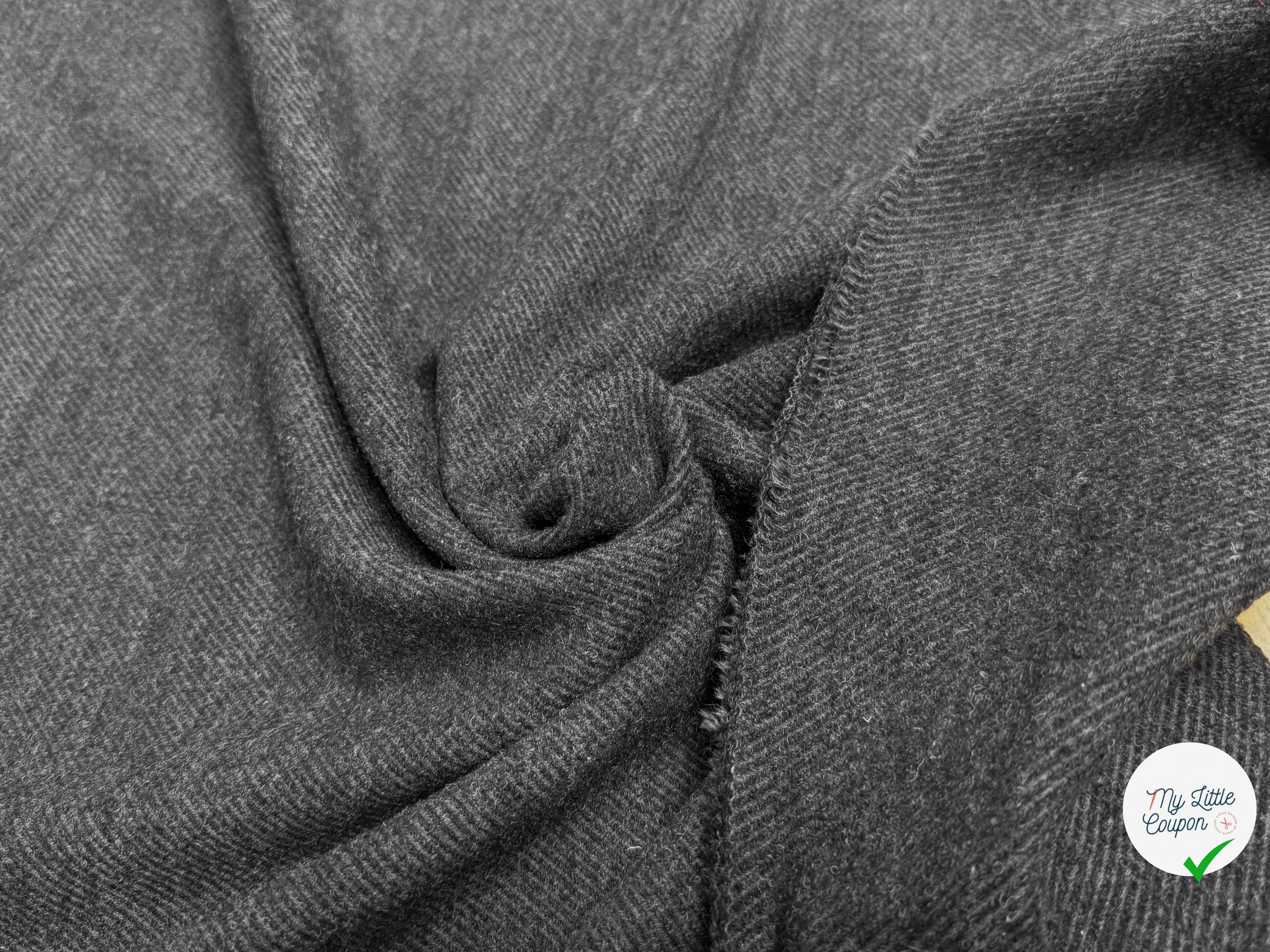 LAINAGE MANTEAU LOURD STRIÉ ANTHRACITE - My Little Coupon