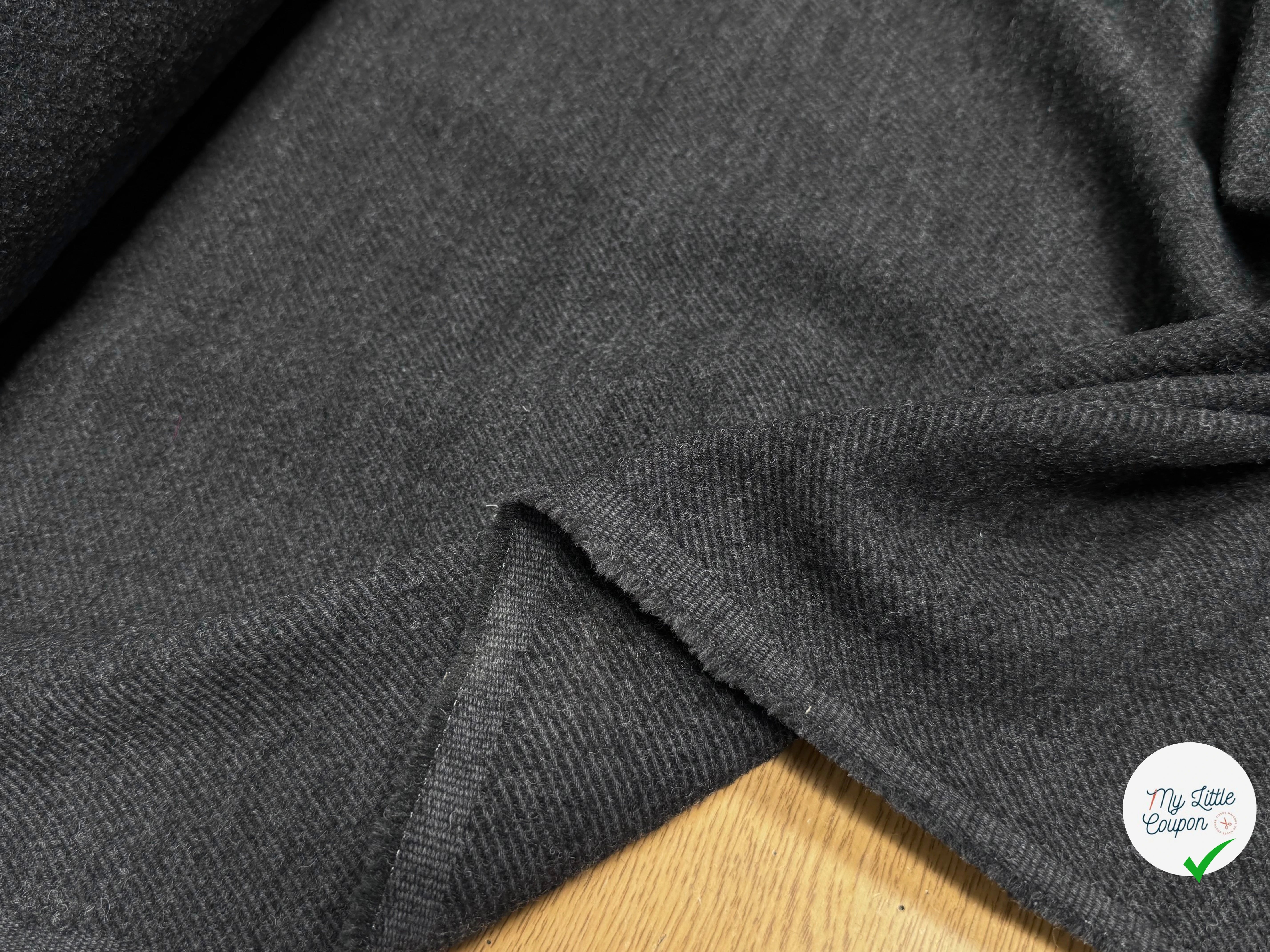 LAINAGE MANTEAU LOURD STRIÉ ANTHRACITE - My Little Coupon