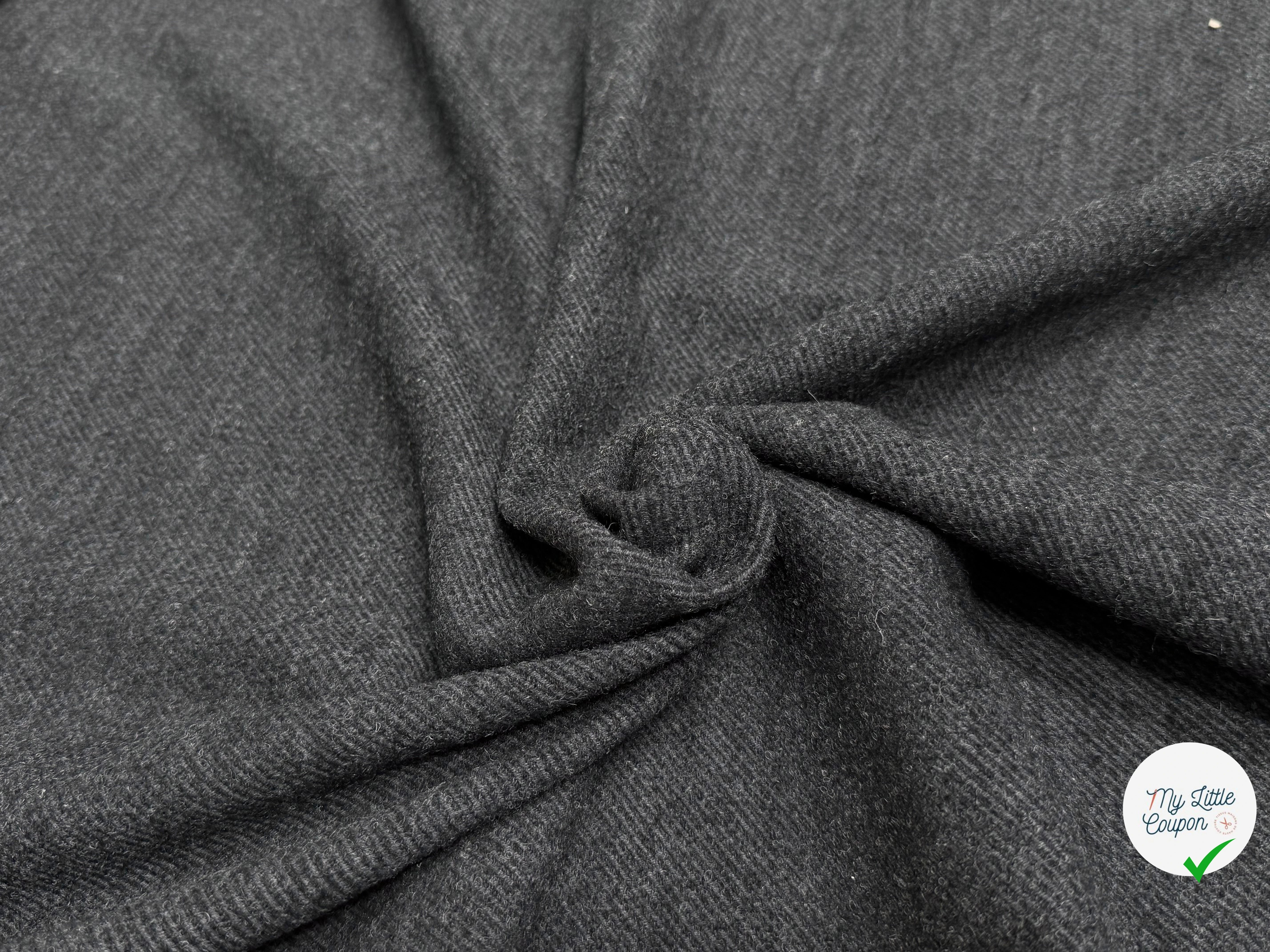 LAINAGE MANTEAU LOURD STRIÉ ANTHRACITE - My Little Coupon