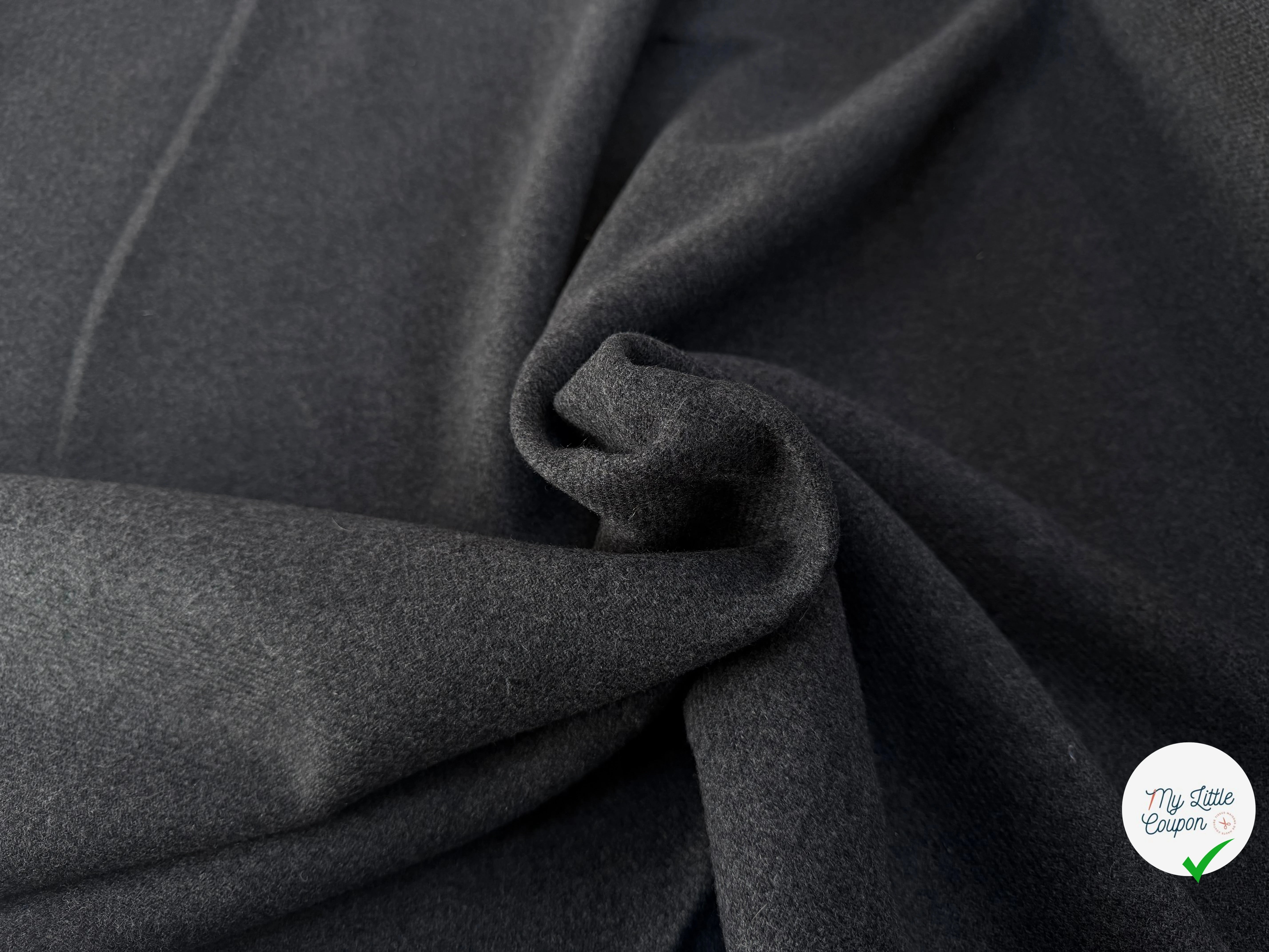 LAINAGE MANTEAU MANTECO GRIS FONCÉ 70% LAINE - My Little Coupon