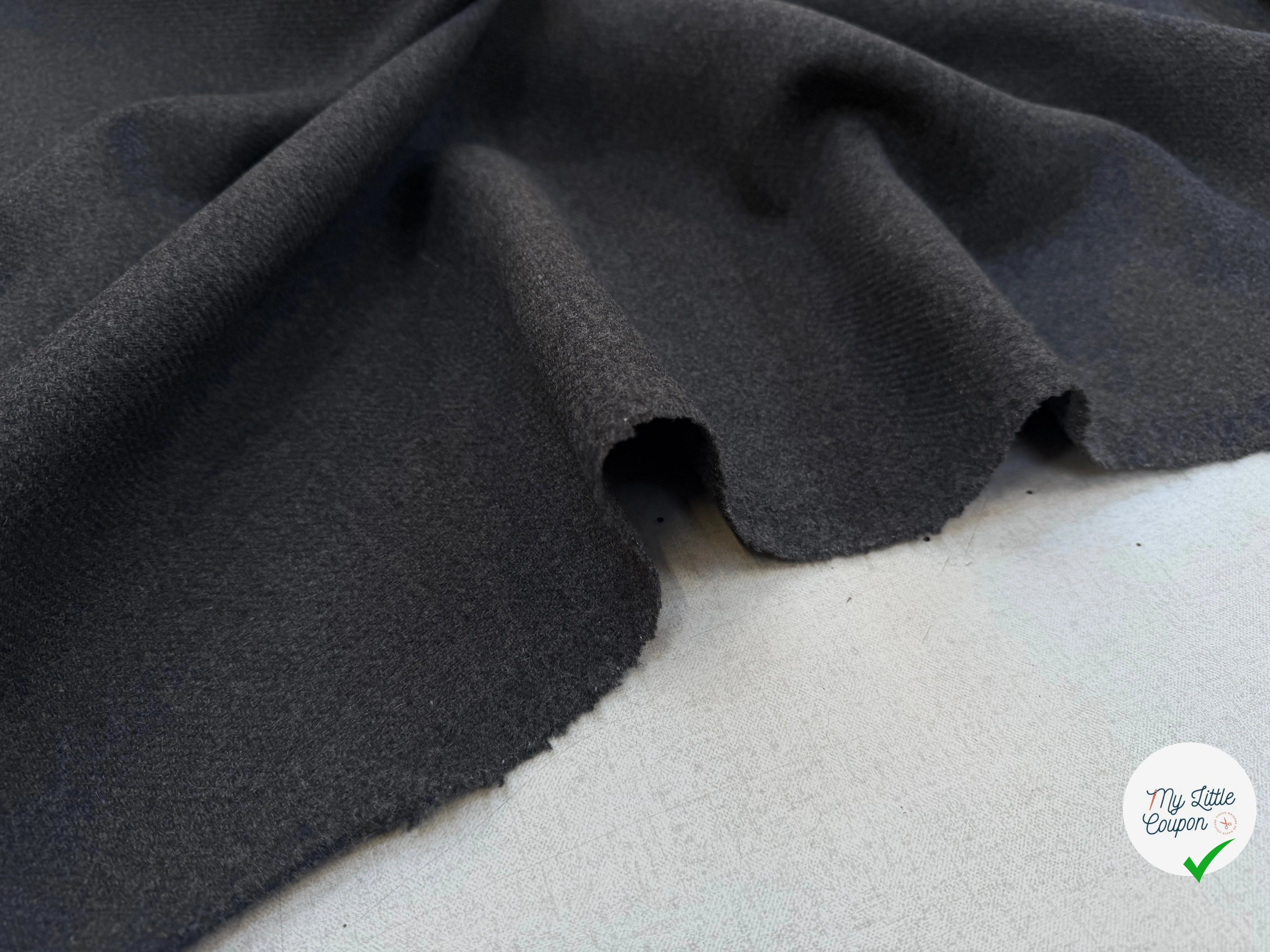 LAINAGE MANTEAU MANTECO GRIS FONCÉ 70% LAINE - My Little Coupon