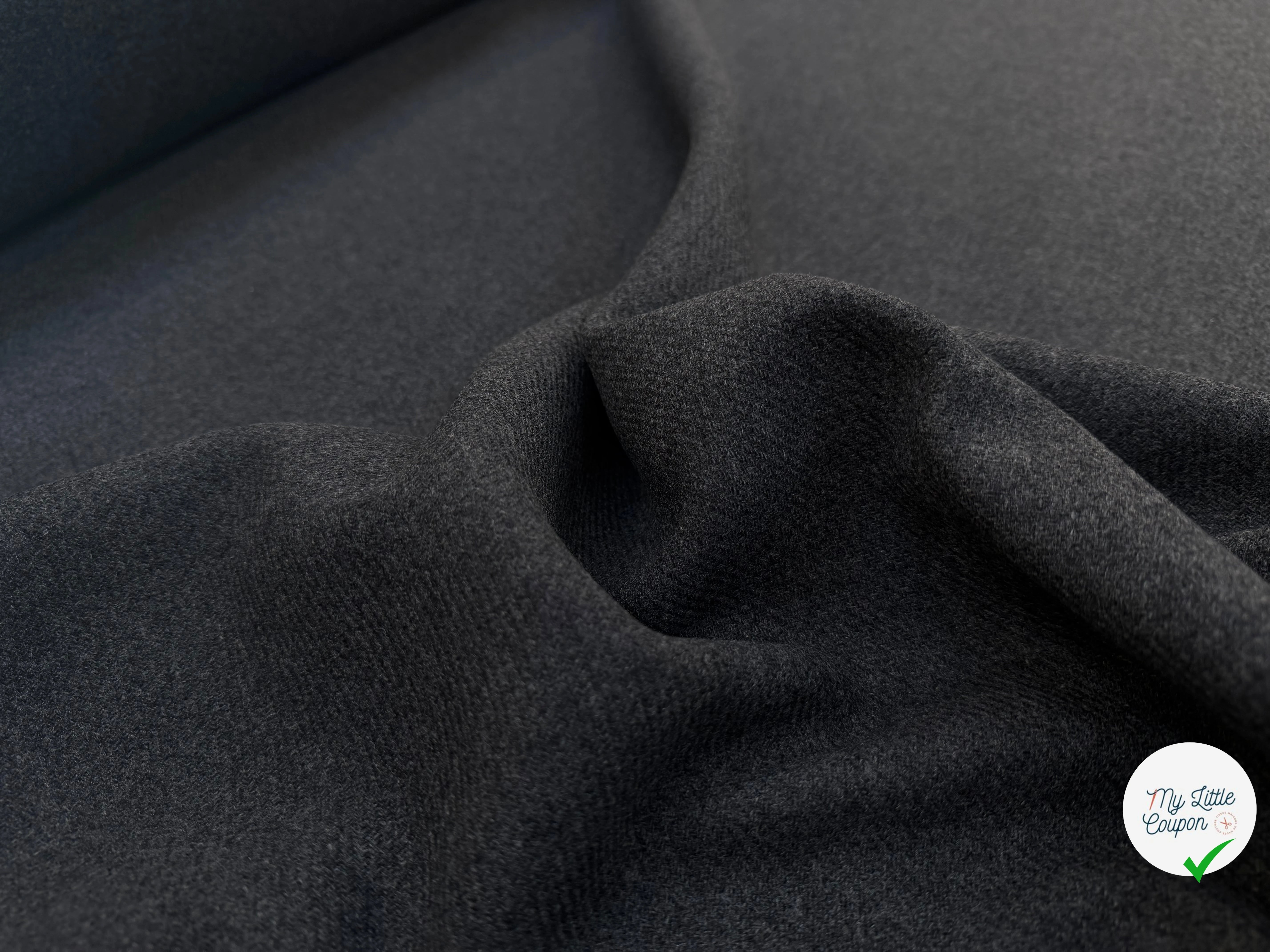 LAINAGE MANTEAU MANTECO GRIS FONCÉ 70% LAINE - My Little Coupon