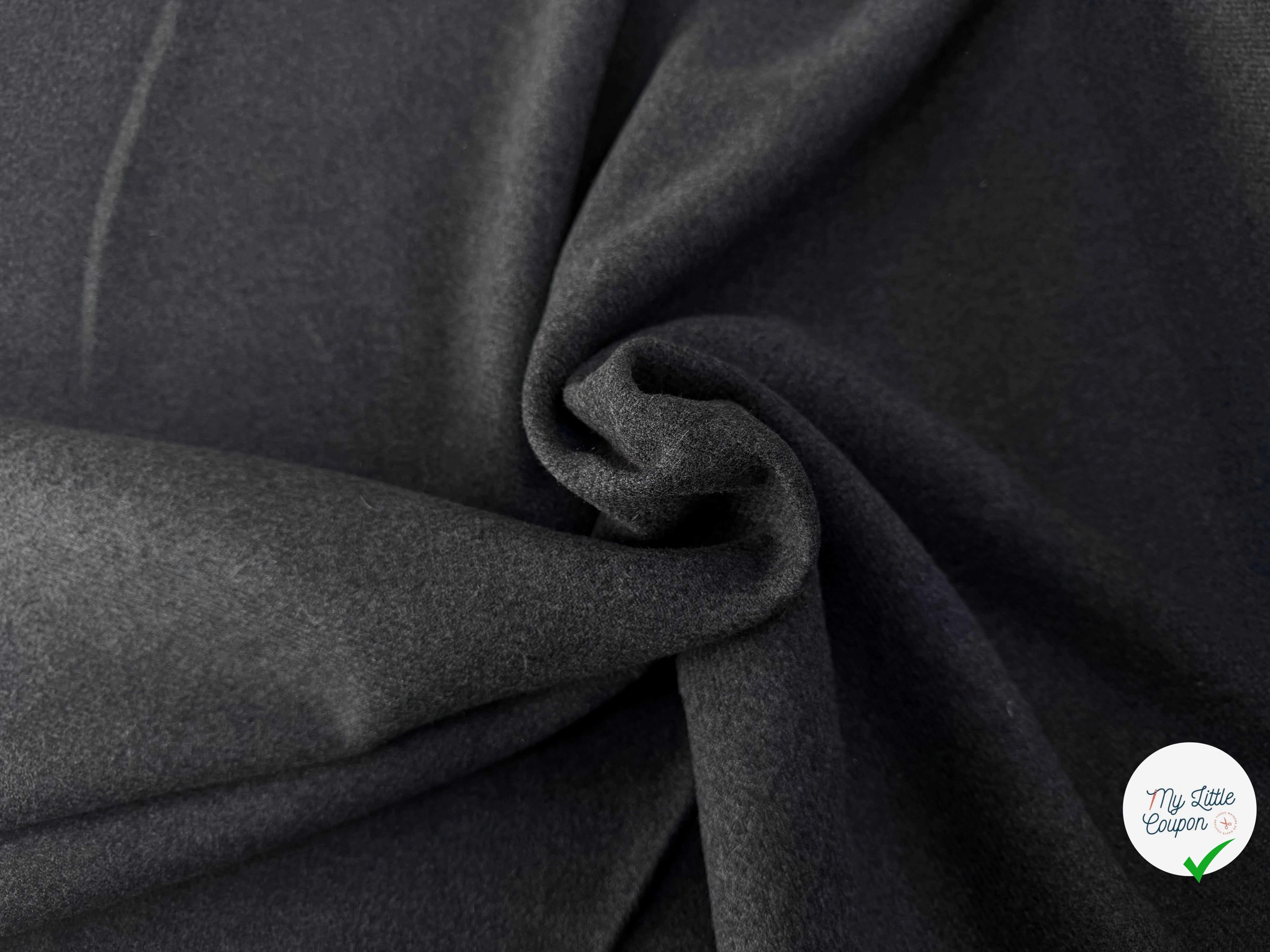 LAINAGE MANTEAU MANTECO GRIS FONCÉ 70% LAINE - My Little Coupon