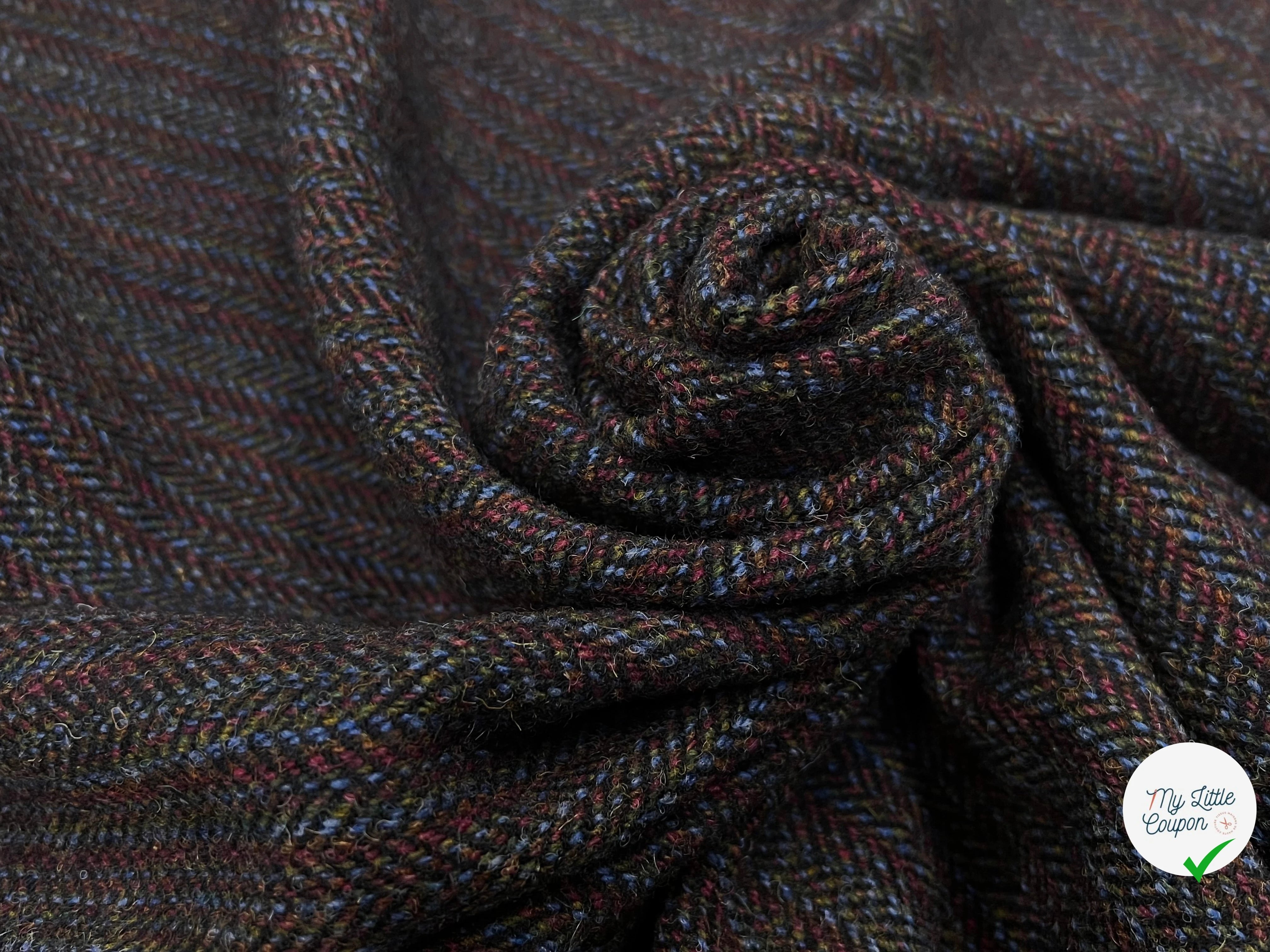 LAINAGE MANTEAU MULTICOLORES VIOLET BLEU ET KAKI - My Little Coupon