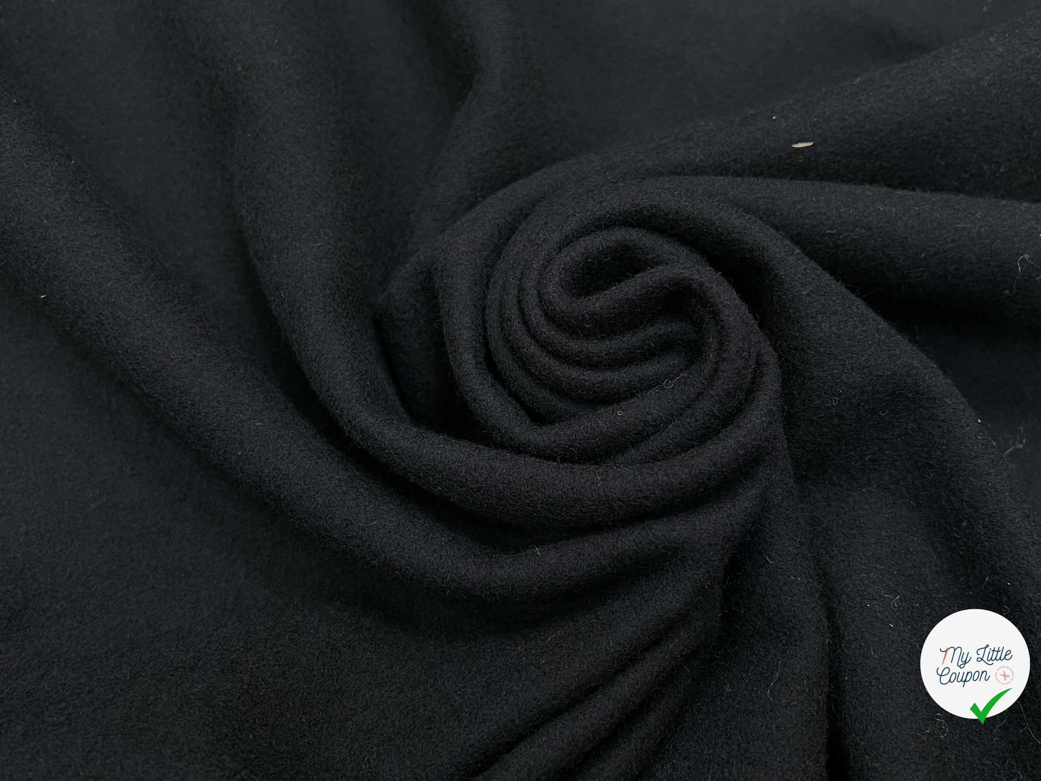 LAINAGE MANTEAU NOIR 150CM 100% LAINE - My Little Coupon