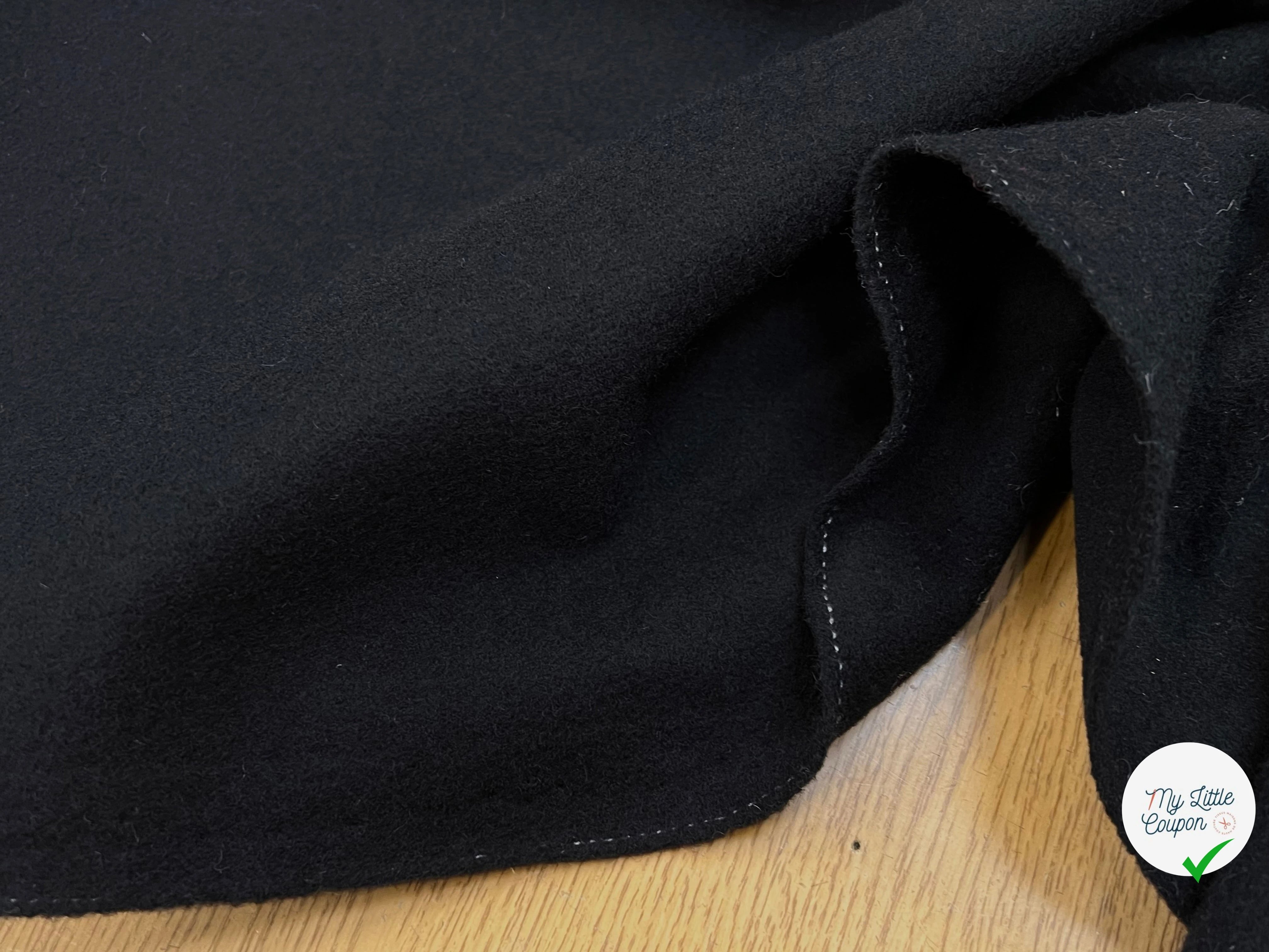 LAINAGE MANTEAU NOIR 150CM 100% LAINE - My Little Coupon