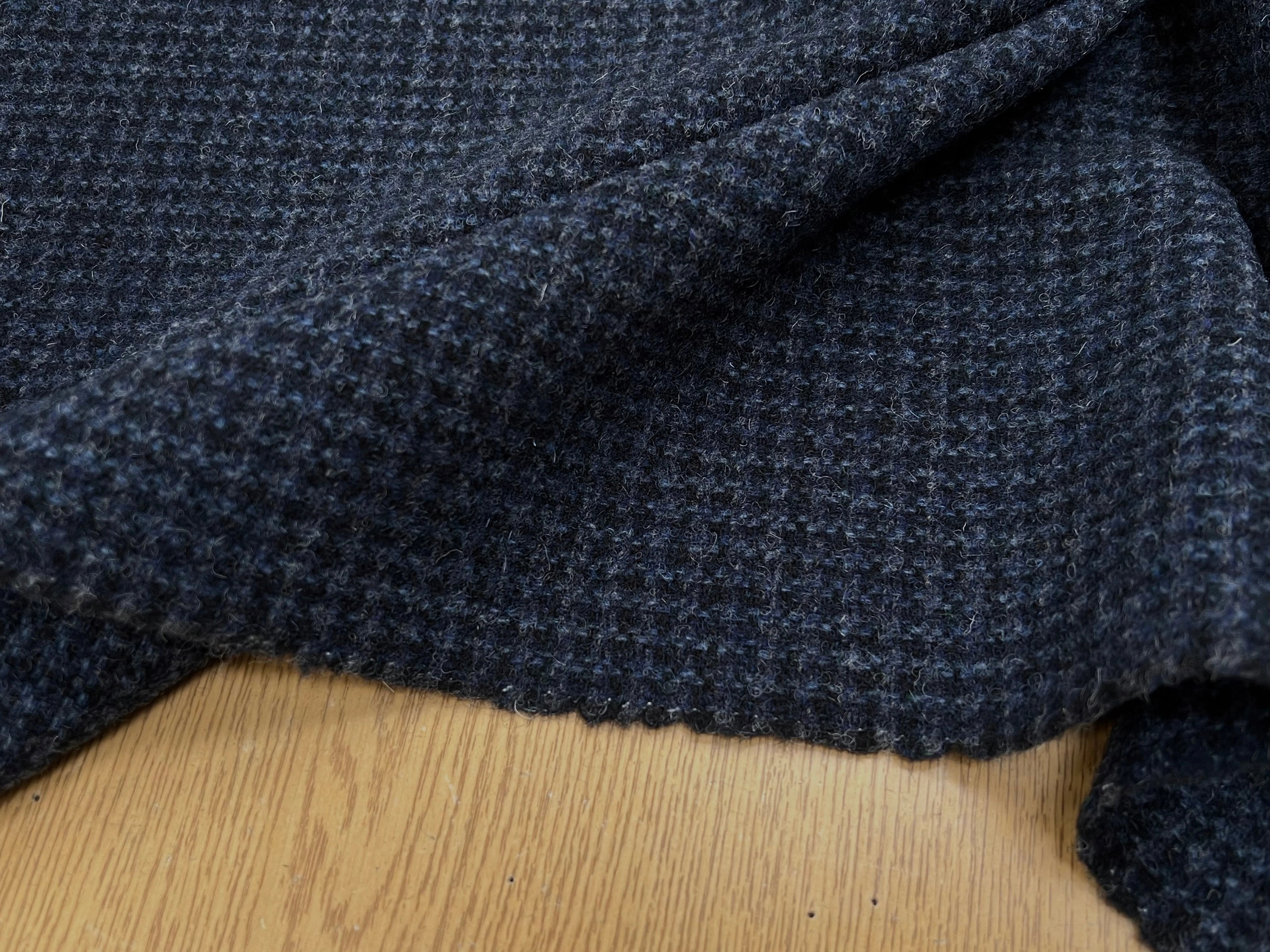 LAINAGE MANTEAU PETIT CARREAUX CHIC BLEU 100% LAINE 145CM - My Little Coupon