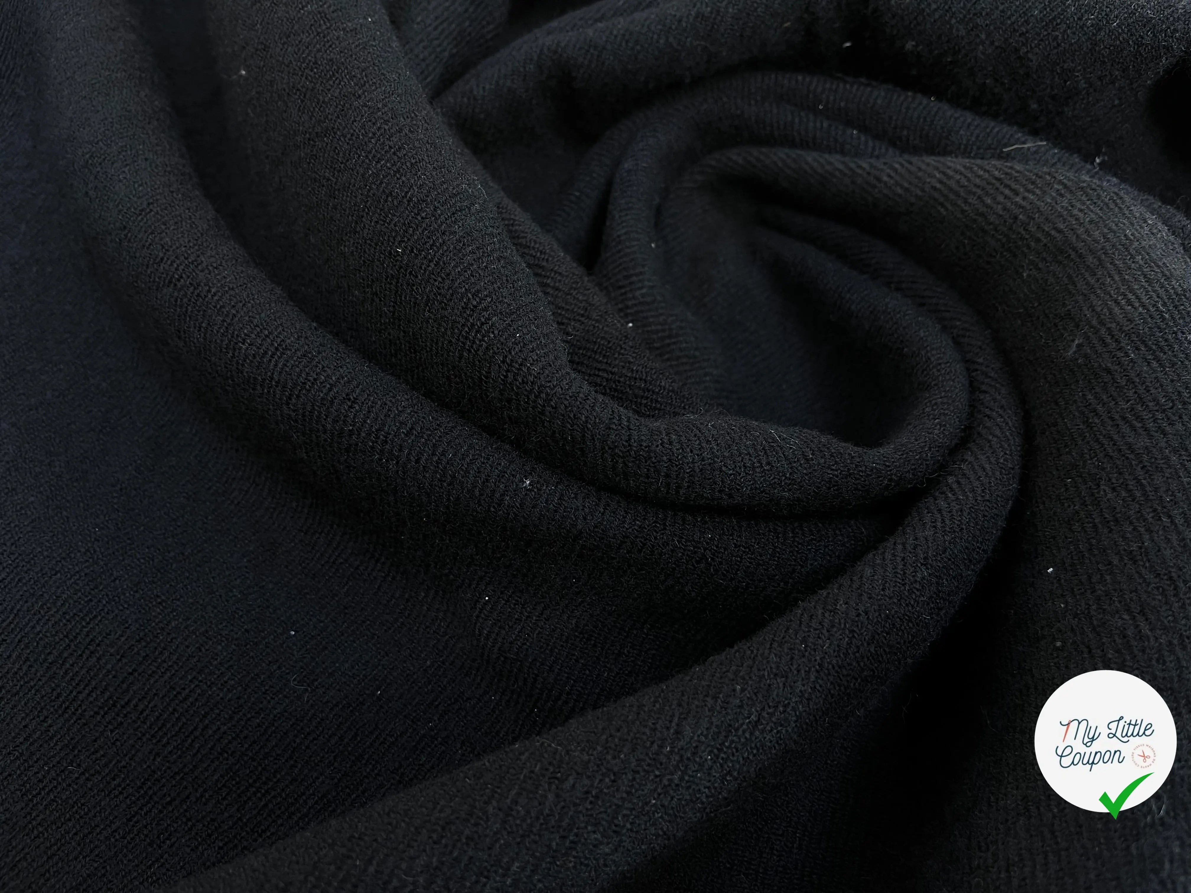 LAINAGE MANTEAU SERGÉ NOIR - My Little Coupon