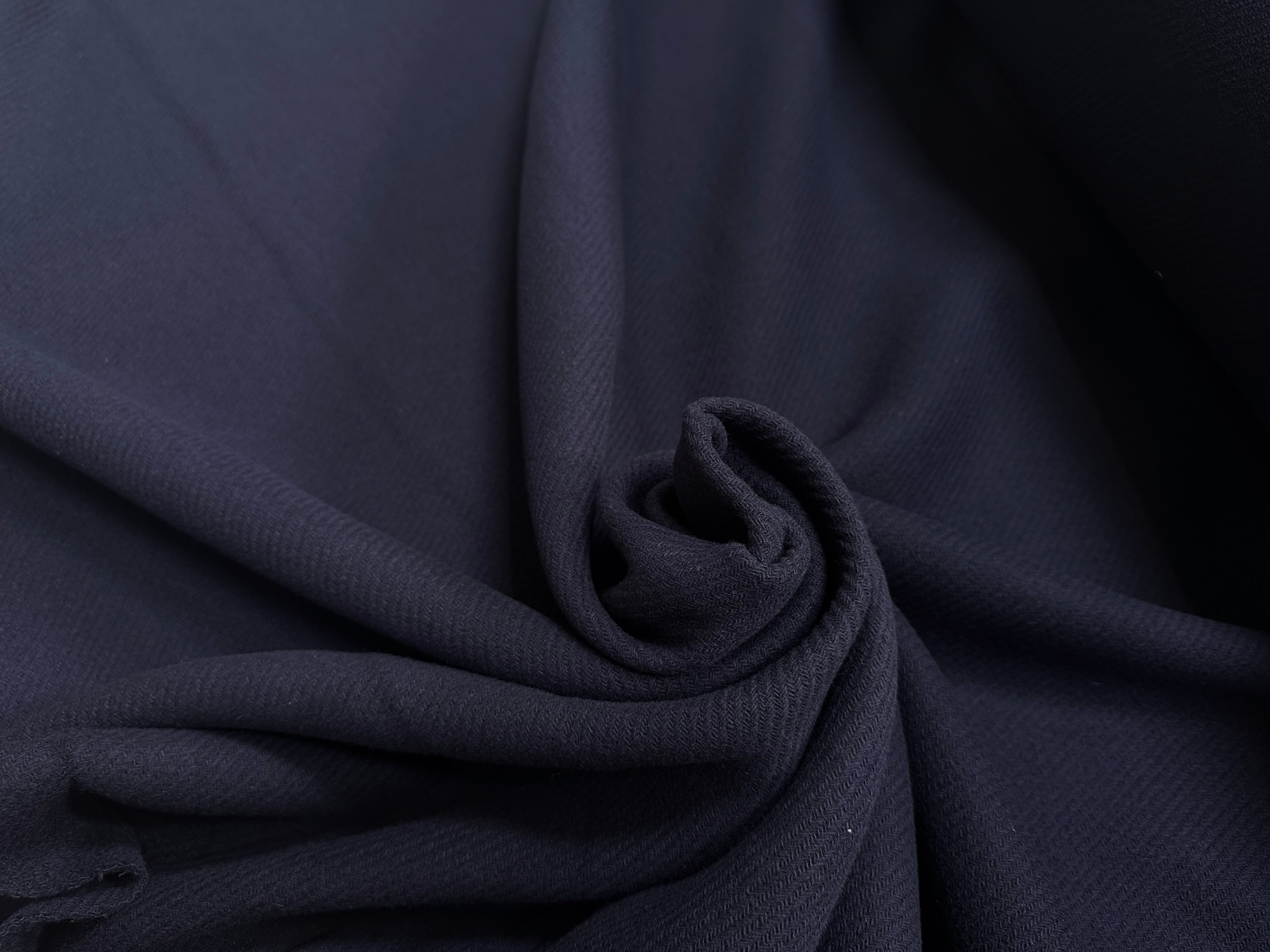LAINAGE MANTEAU STRIÉ 100% LAINE BLEU MARINE - My Little Coupon