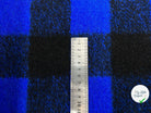 LAINAGE MANTEAU TRICOT DAMIER NOIR ET BLEU ROYAL - My Little Coupon - tissu - coudre