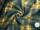 LAINAGE MANTEAUX ÉCOSSAIS JAUNE ET VERT - My Little Coupon - tissu - coudre