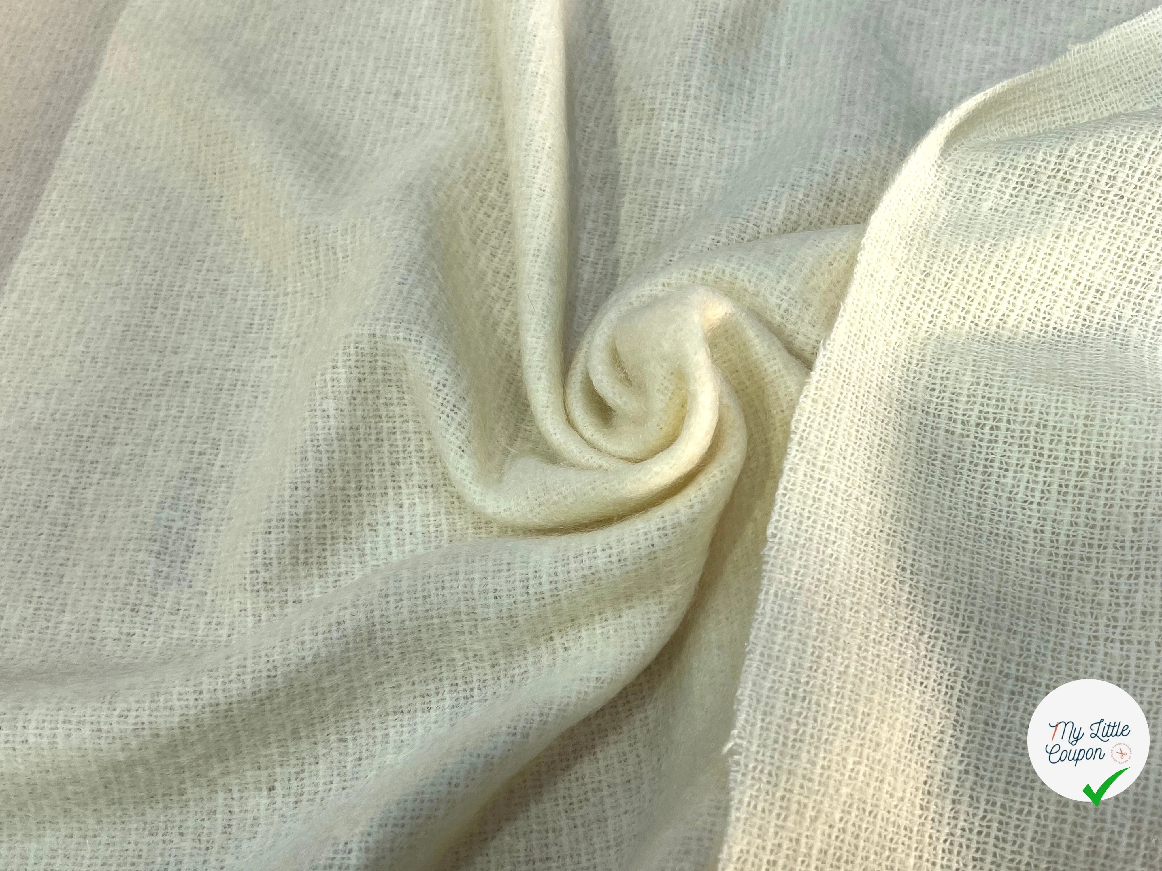 LAINAGE MOHAIR ET LAINE VIERGE BLANC CASSÉ ULTRA CHIC - My Little Coupon