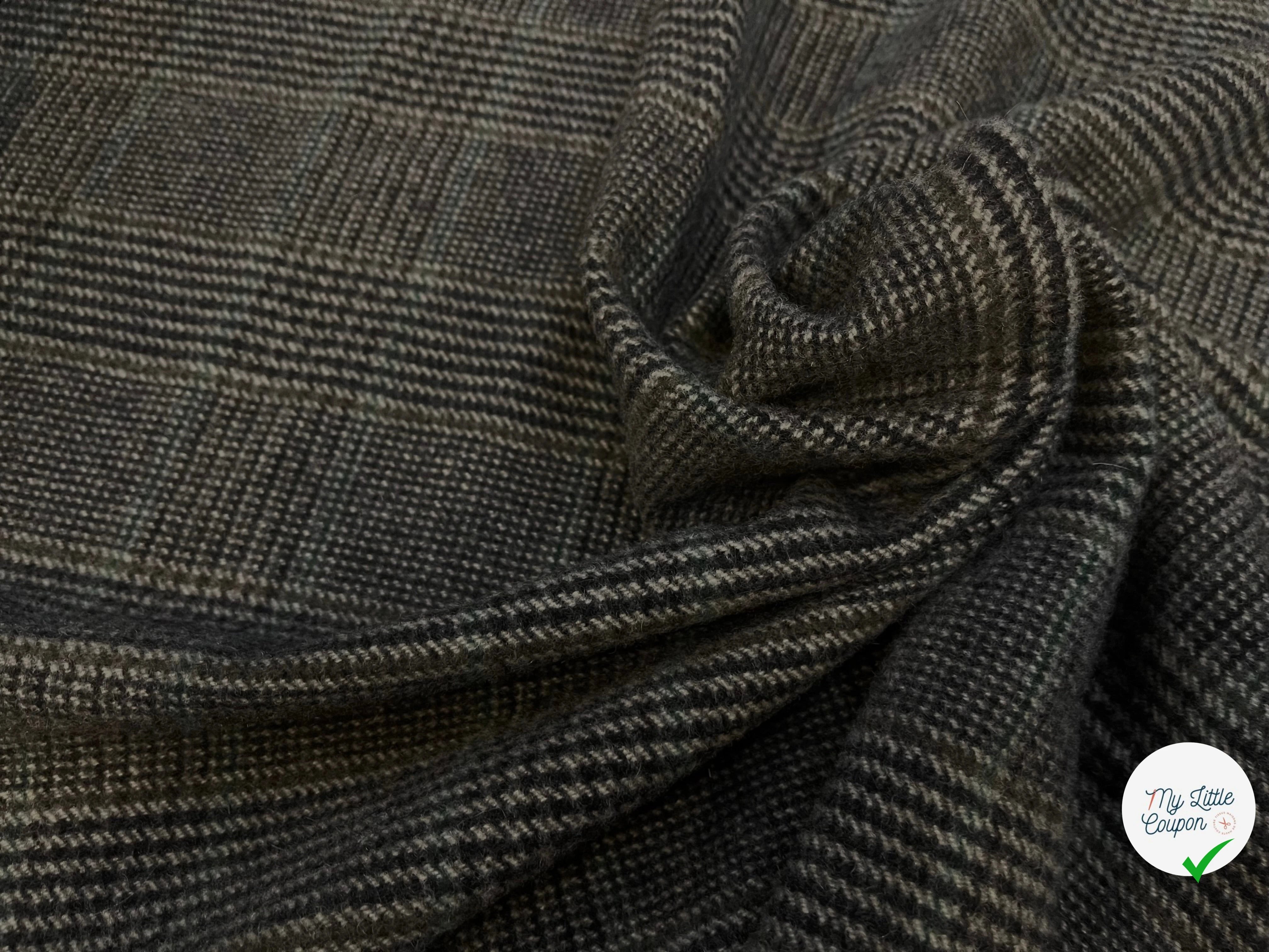 LAINAGE MOTIF PRINCE DE GALLES CAVIAR ET VERT - My Little Coupon