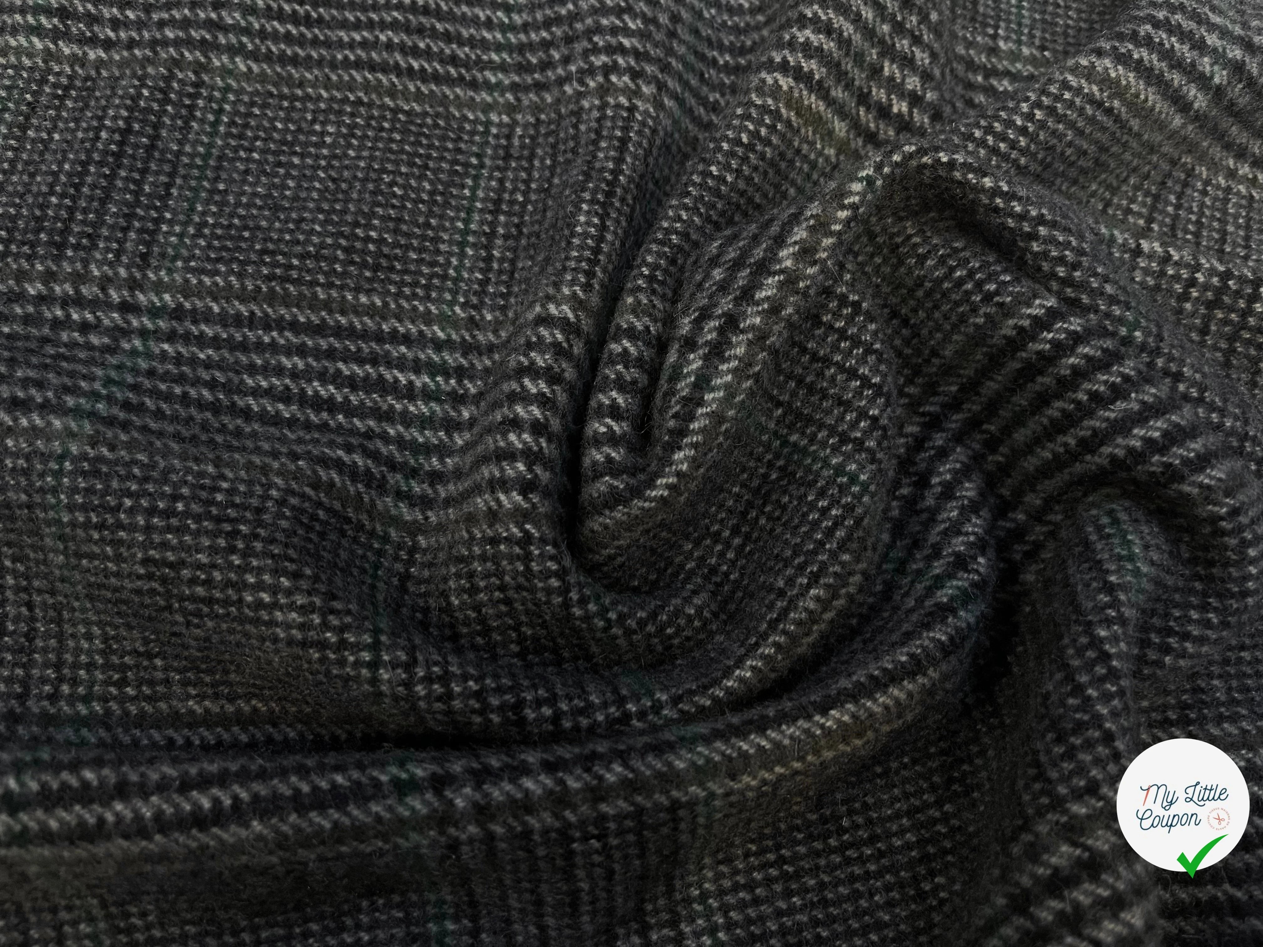 LAINAGE MOTIF PRINCE DE GALLES CAVIAR ET VERT - My Little Coupon