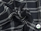 LAINAGE NOIR CARREAU BLANC CASSÉ - My Little Coupon