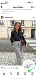 LAINAGE PETITS CARREAUX STRETCH NAVY ET NOIR MSO