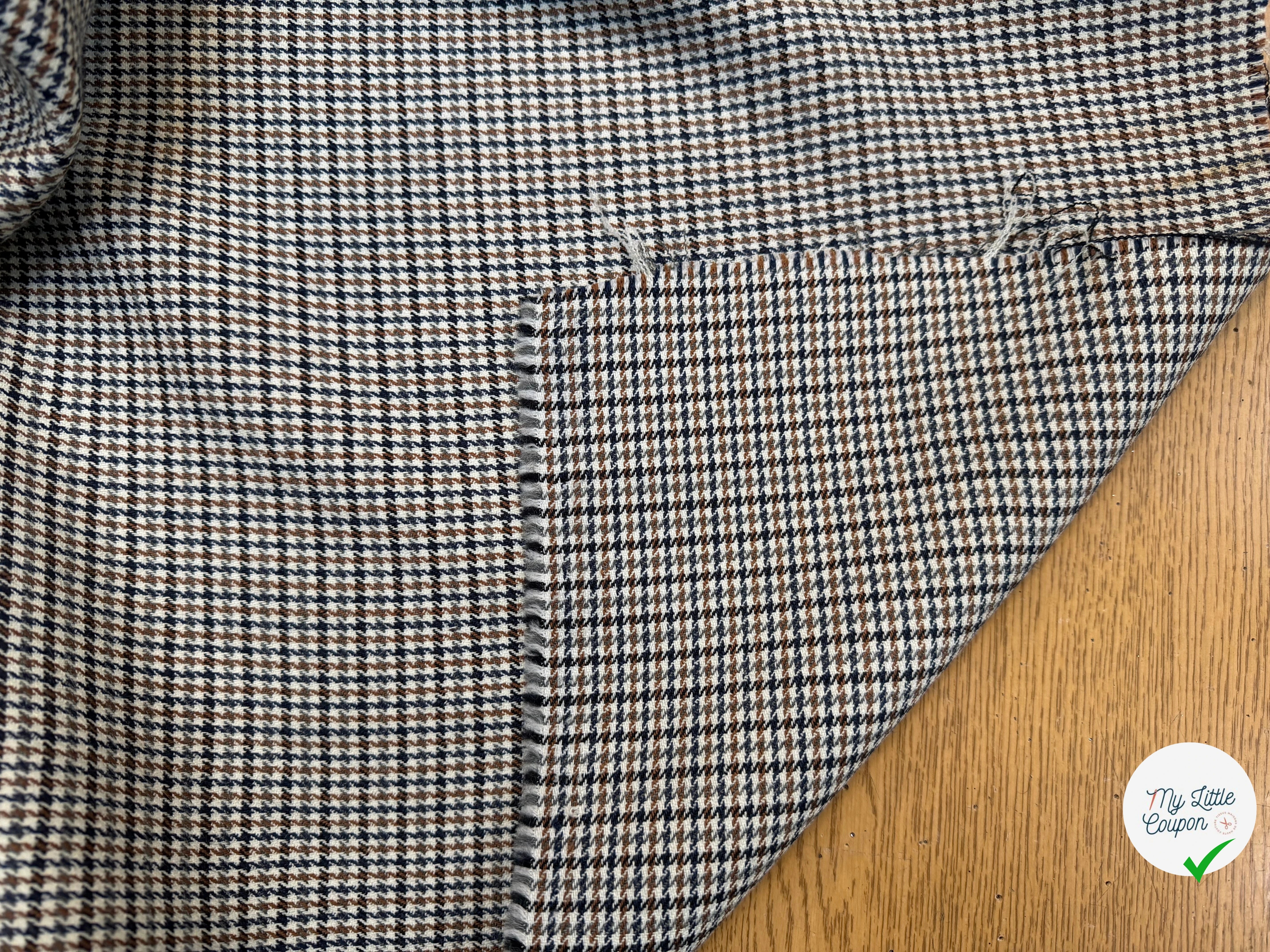 LAINAGE PIED DE POULE COULEUR AUTOMNE 51% LAINE VIERGE - My Little Coupon