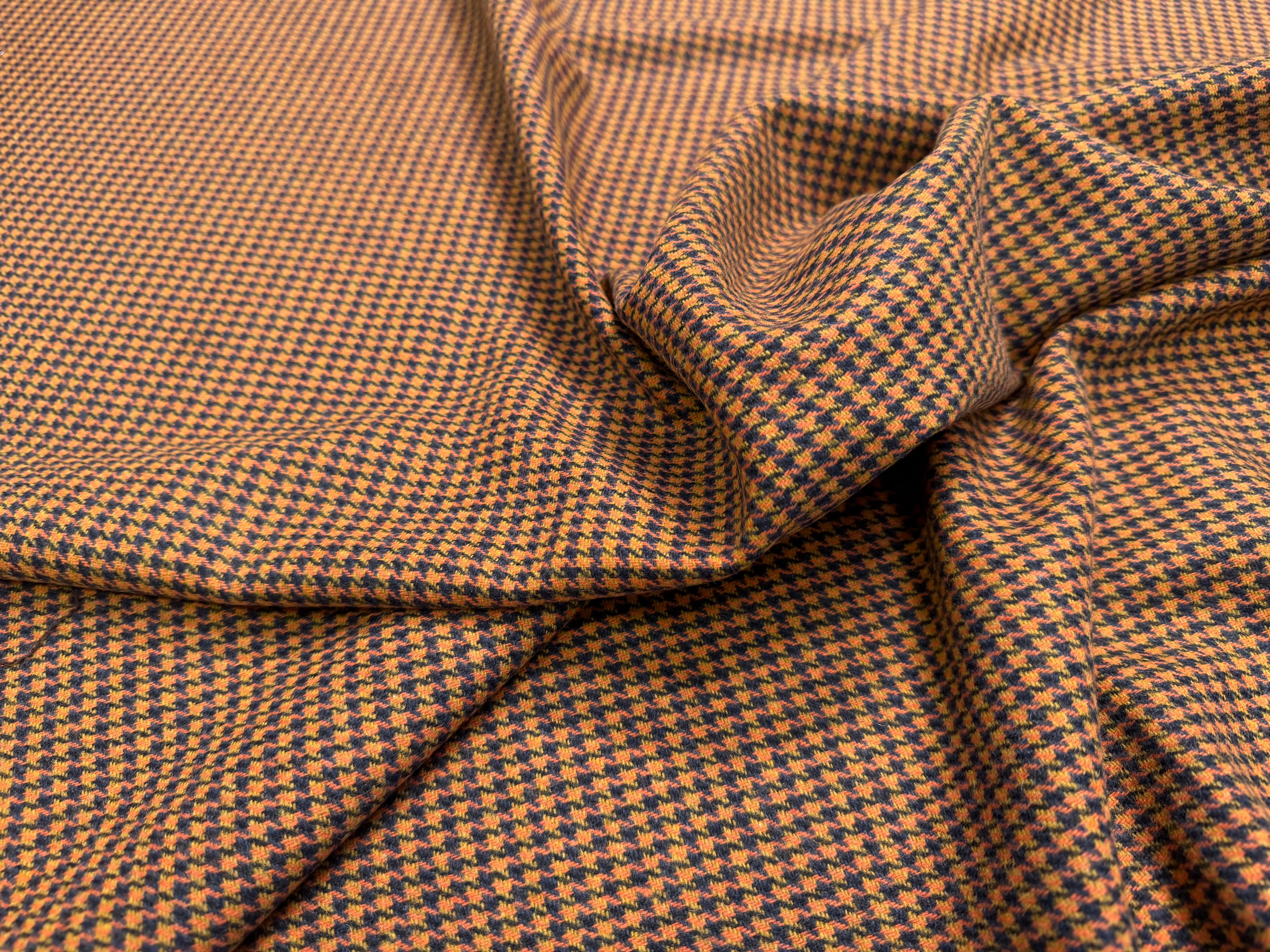 LAINAGE PIED DE POULE ORANGE BLEU - My Little Coupon