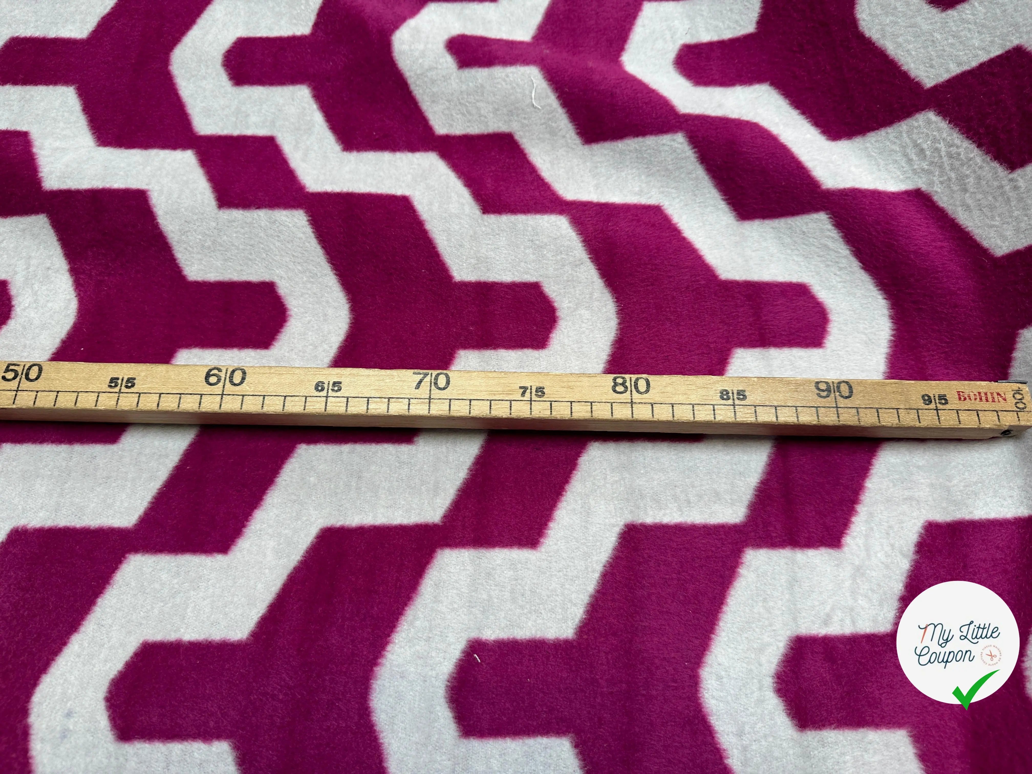 LAINAGE POLYESTER DUVETEUX GRAPHIQUE ROSE - My Little Coupon